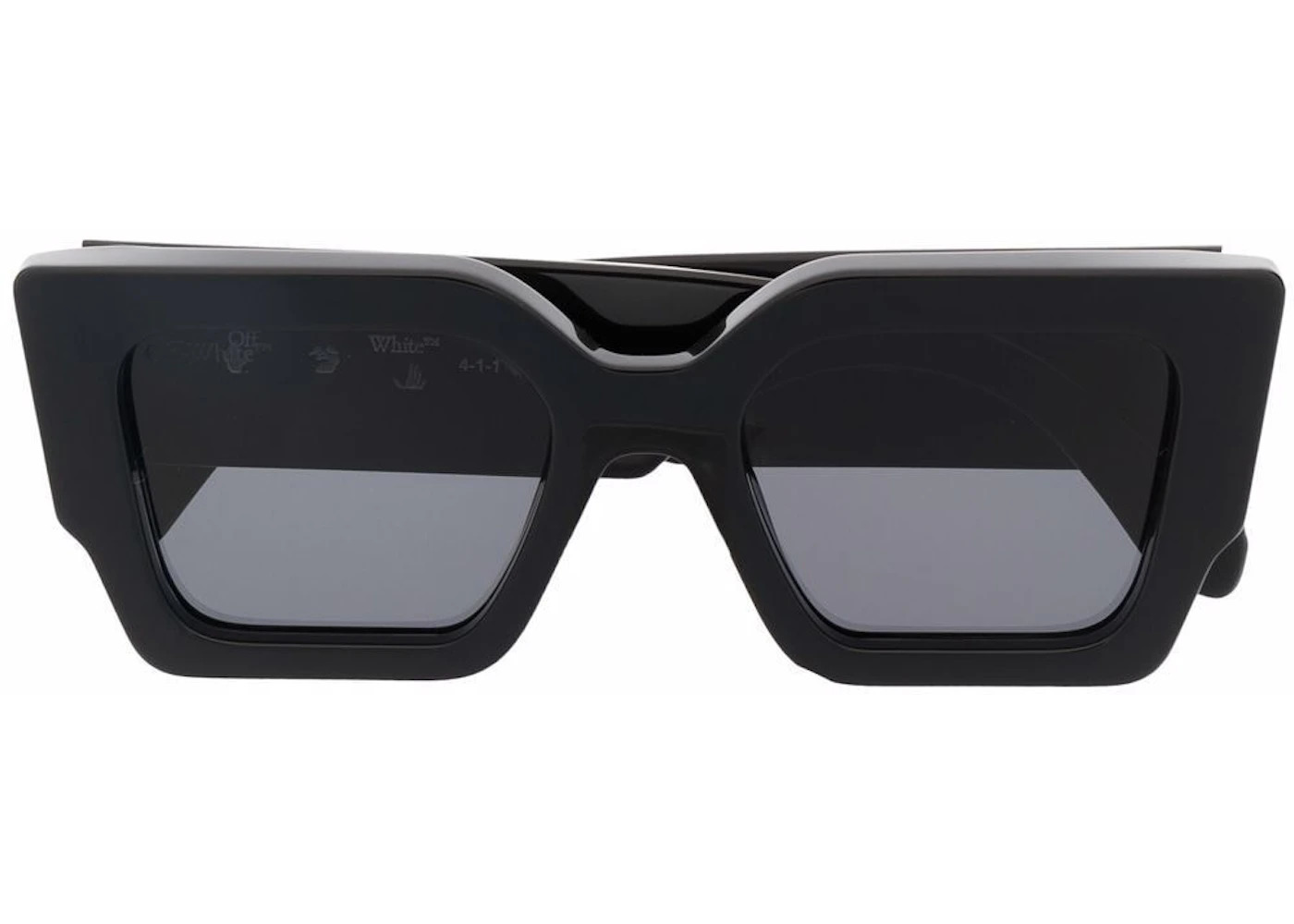 OFF-WHITE Catalina Rectangular Frame Sunglasses Black/Dark Grey/Gold (OERI003Y21PLA0011007 / OERI003 - 2