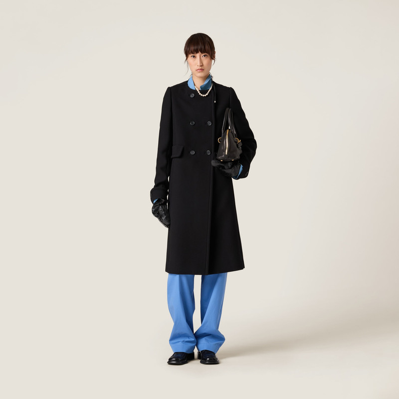 MIU MIU コットンブレンド リバーシブル オーバーコート Miu Miu/ミュウミュウ｜コットン ブレンド リバーシブル