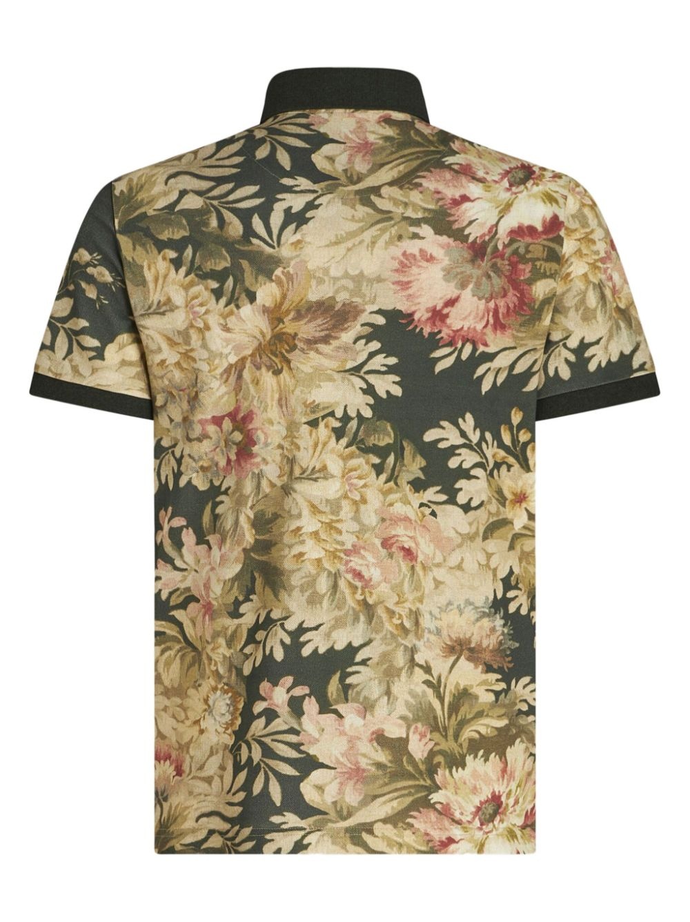 floral-print cotton polo shirt - 5