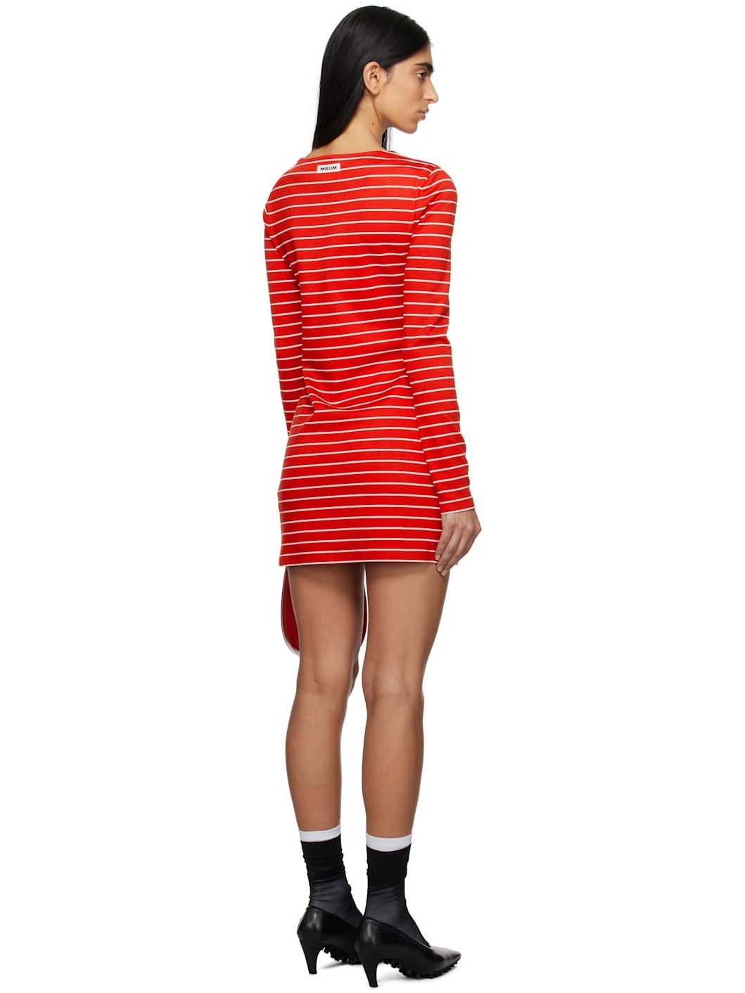 Red & White Striped Minidress - 3