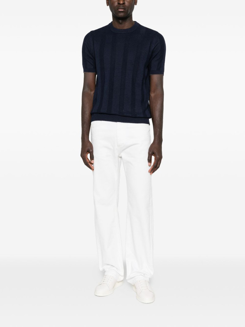 Brunello Cucinelli ribbed short-sleeve T-shirt outlook