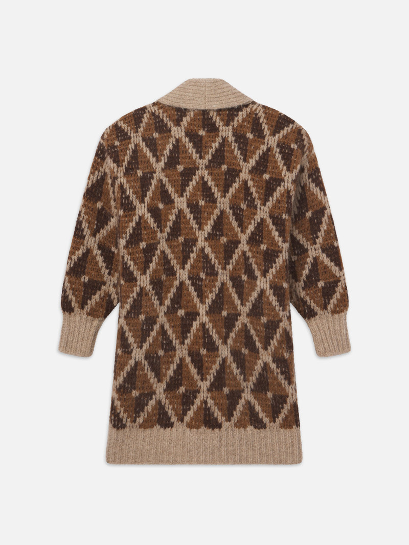 Grandfather Shawl Cardi in Cream Multi 4