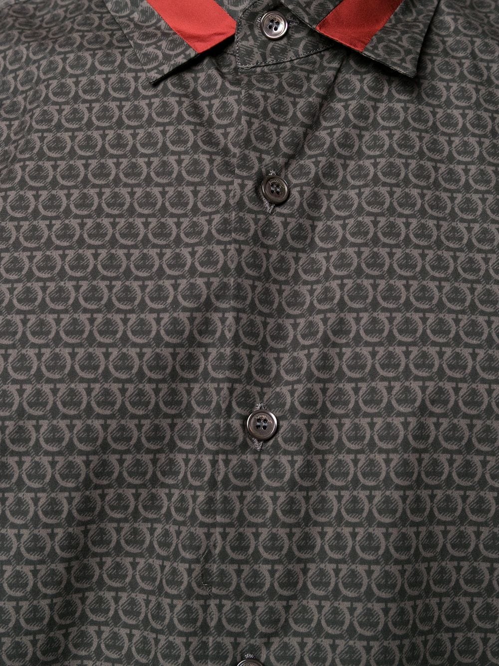 logo print button up shirt - 5