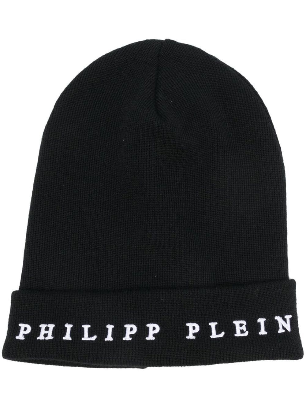 logo-embroidered beanie - 1