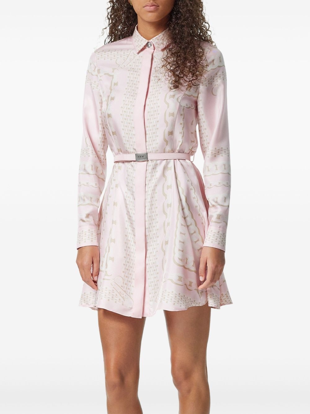 printed silk mini dress - 4