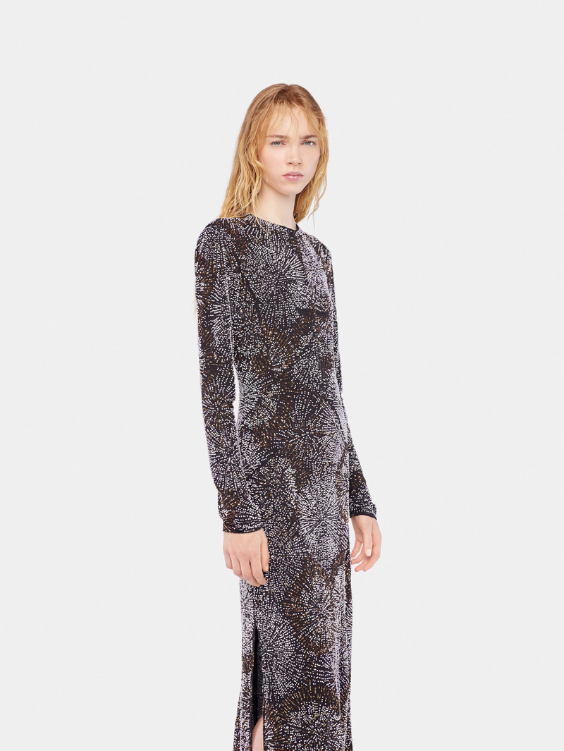 CREPE DRESS WITH PEARL EMBROIDERY 6