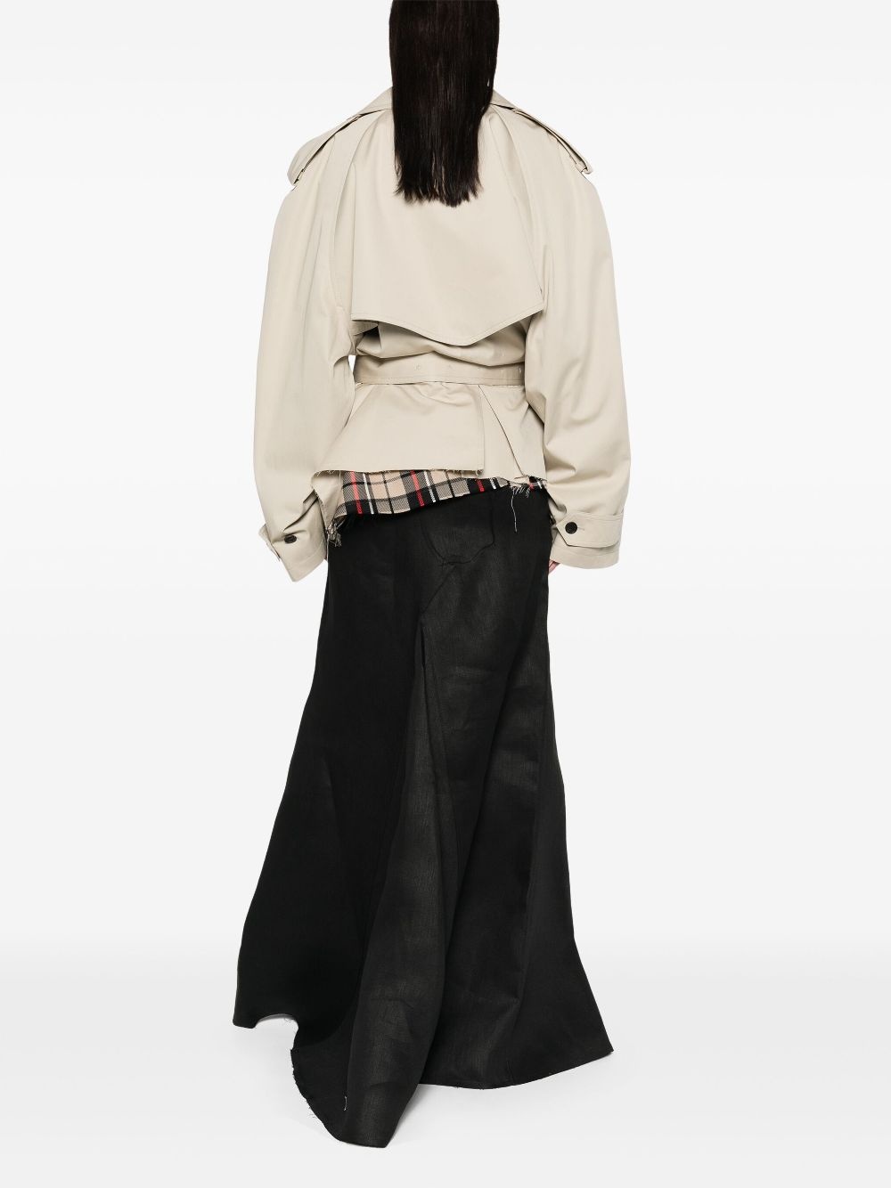 cropped trench coat - 4