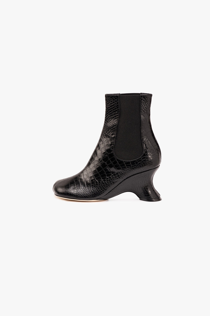 LORA WEDGE BOOT BLACK 1