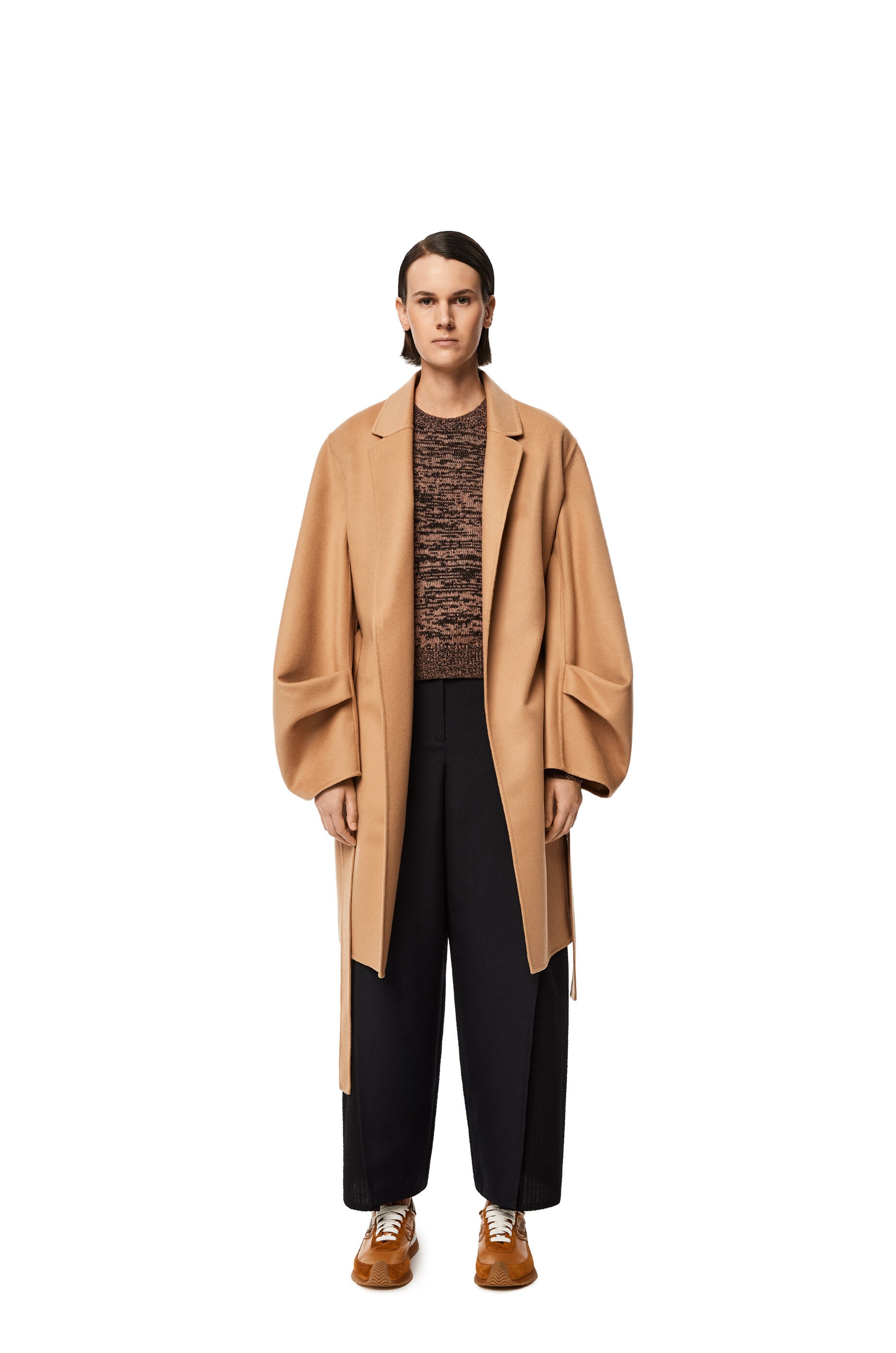 Belted coat in wool and cashmere - 2