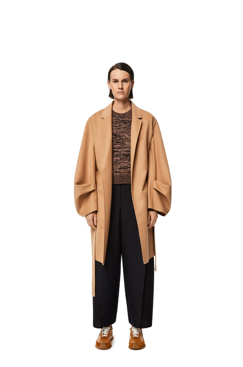 Loewe Belted coat in wool and cashmere outlook