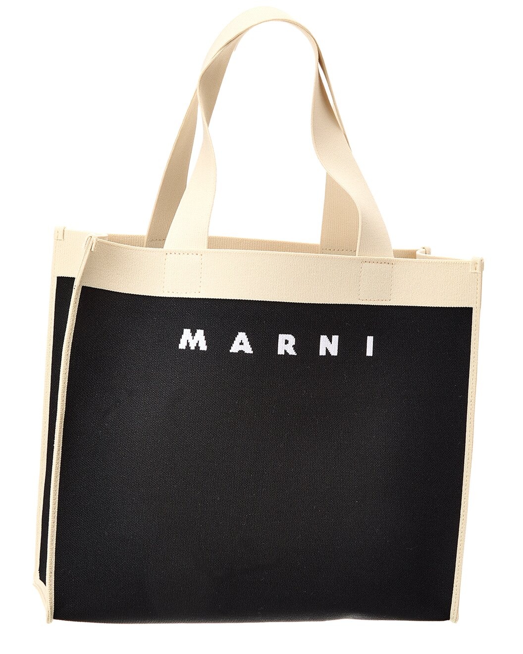 Marni Logo Jacquard Medium Canvas Tote - 2