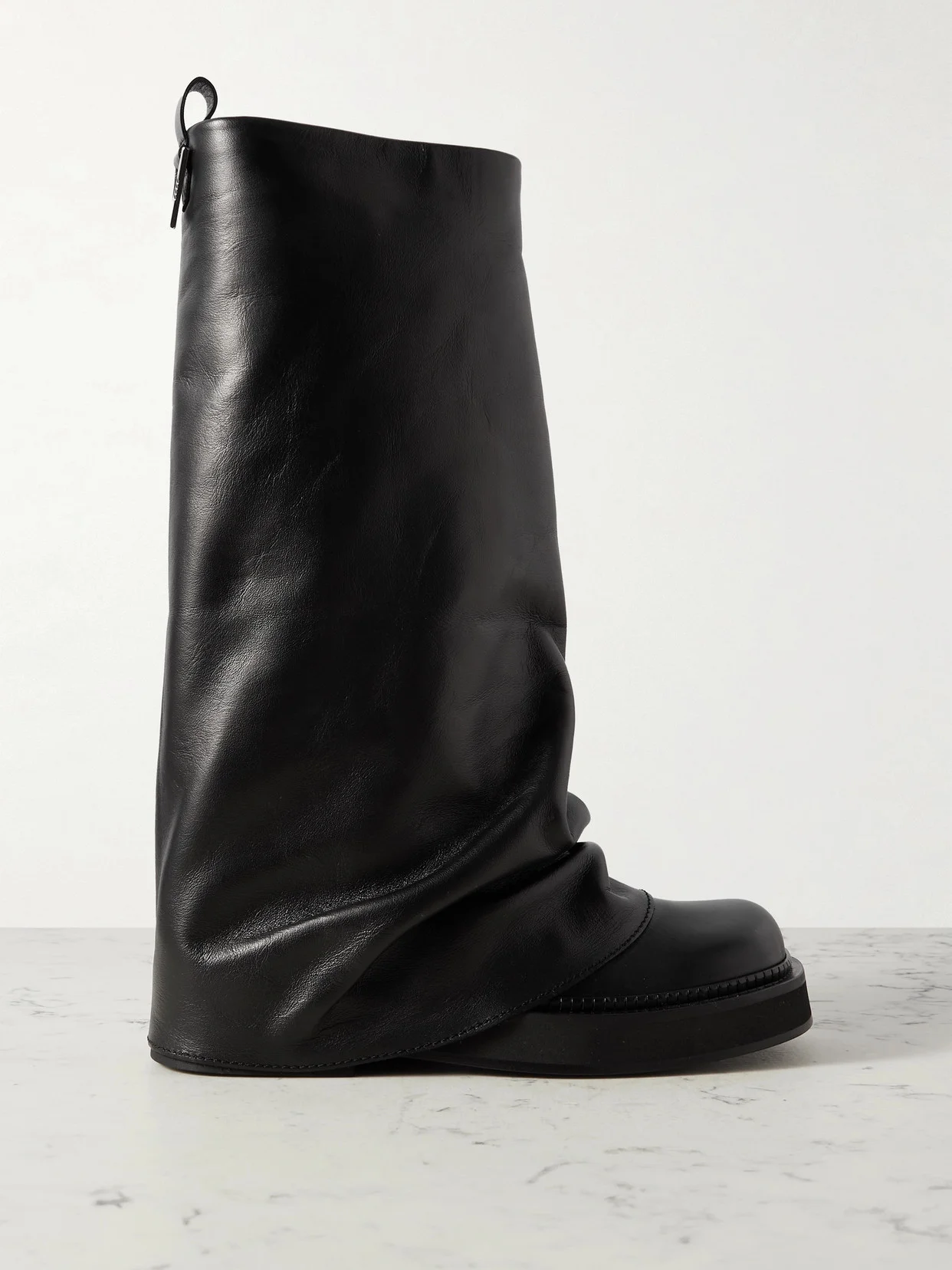 Robin Layered Leather Knee Boots - 1