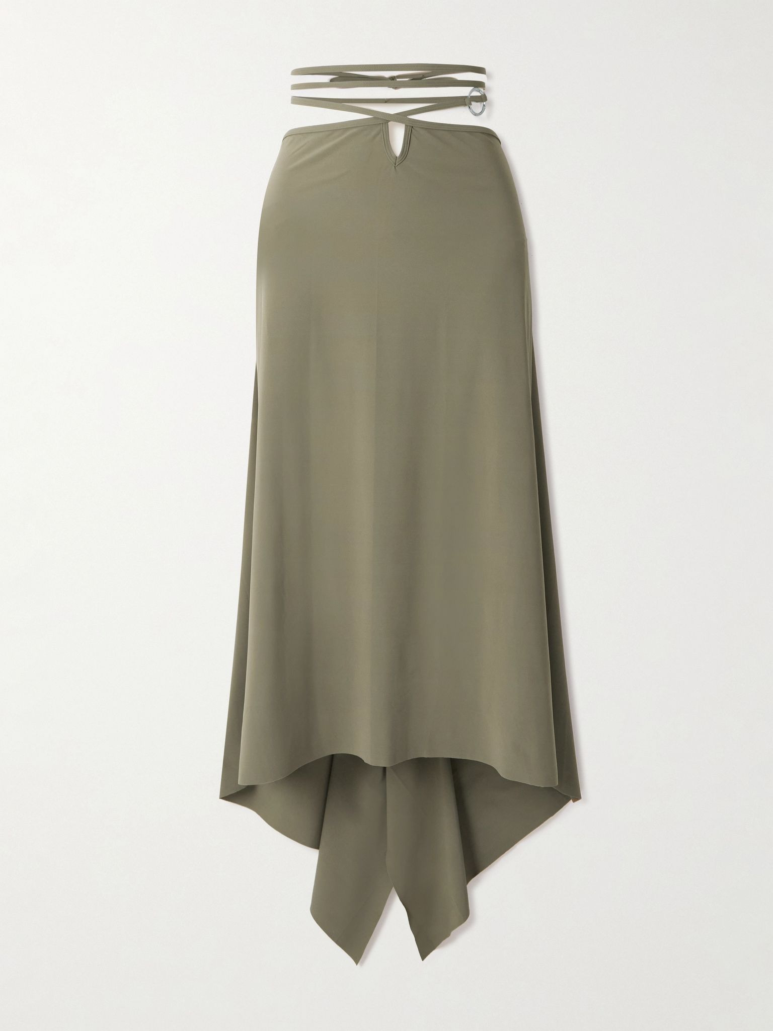 Wrap-effect jersey pareo Green - 1