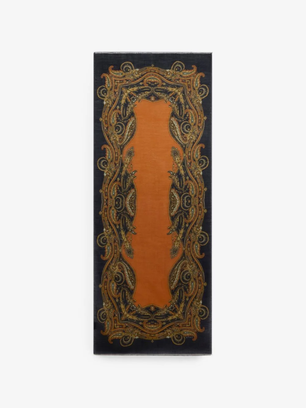 wool, cashmere and silk scarf with Paisley motif - 1