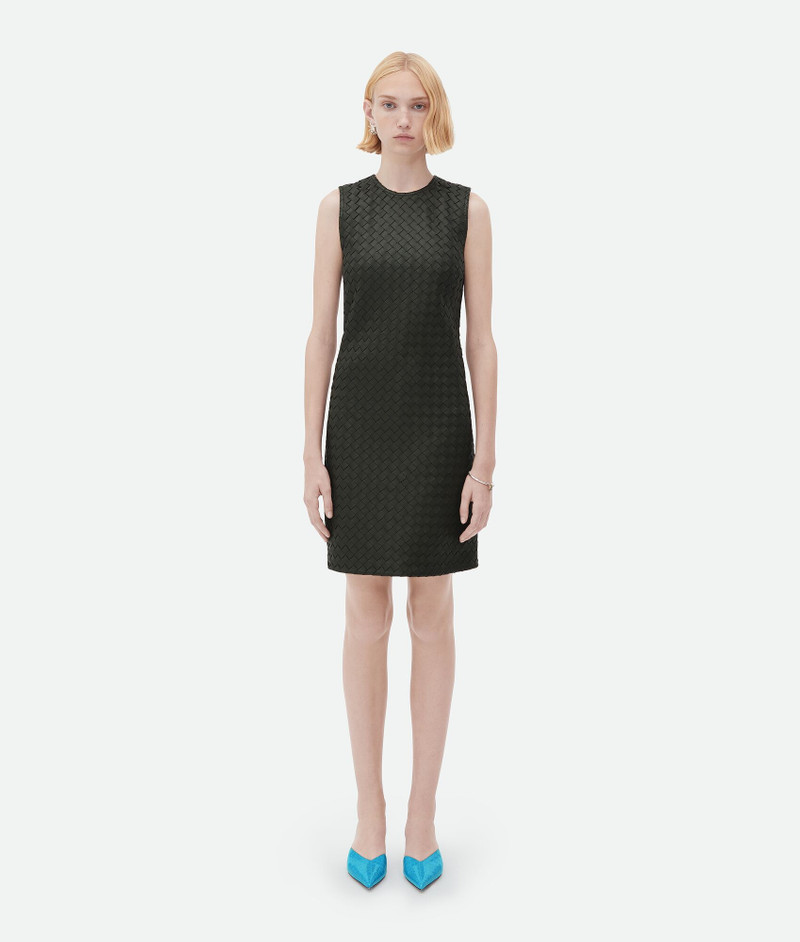 intrecciato leather dress - 1