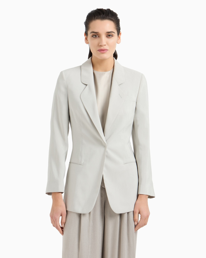 GIORGIO ARMANI WASHED SILK SINGLE-BREASTED JACKET outlook