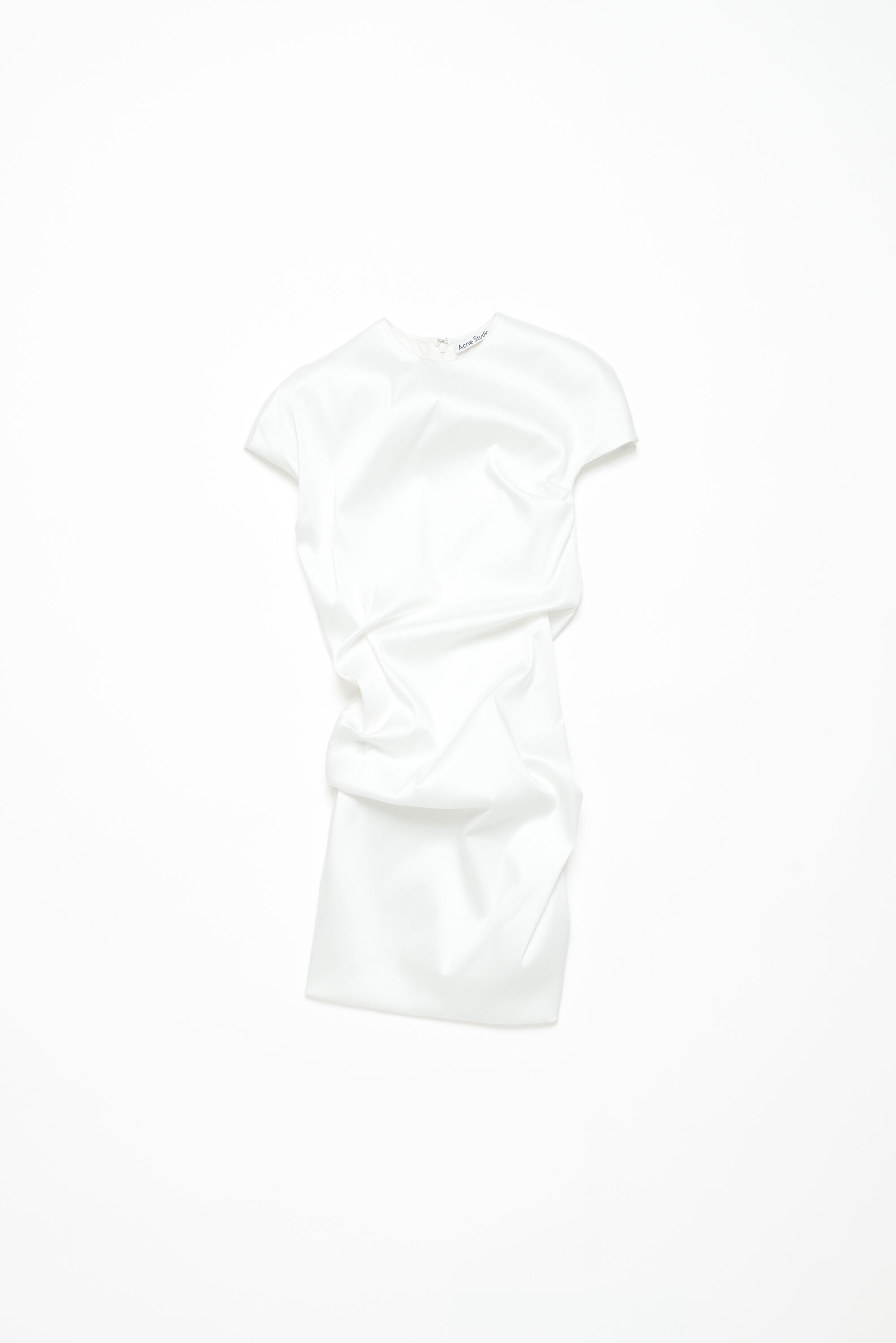 Draped t-shirt dress - Optic White - 7