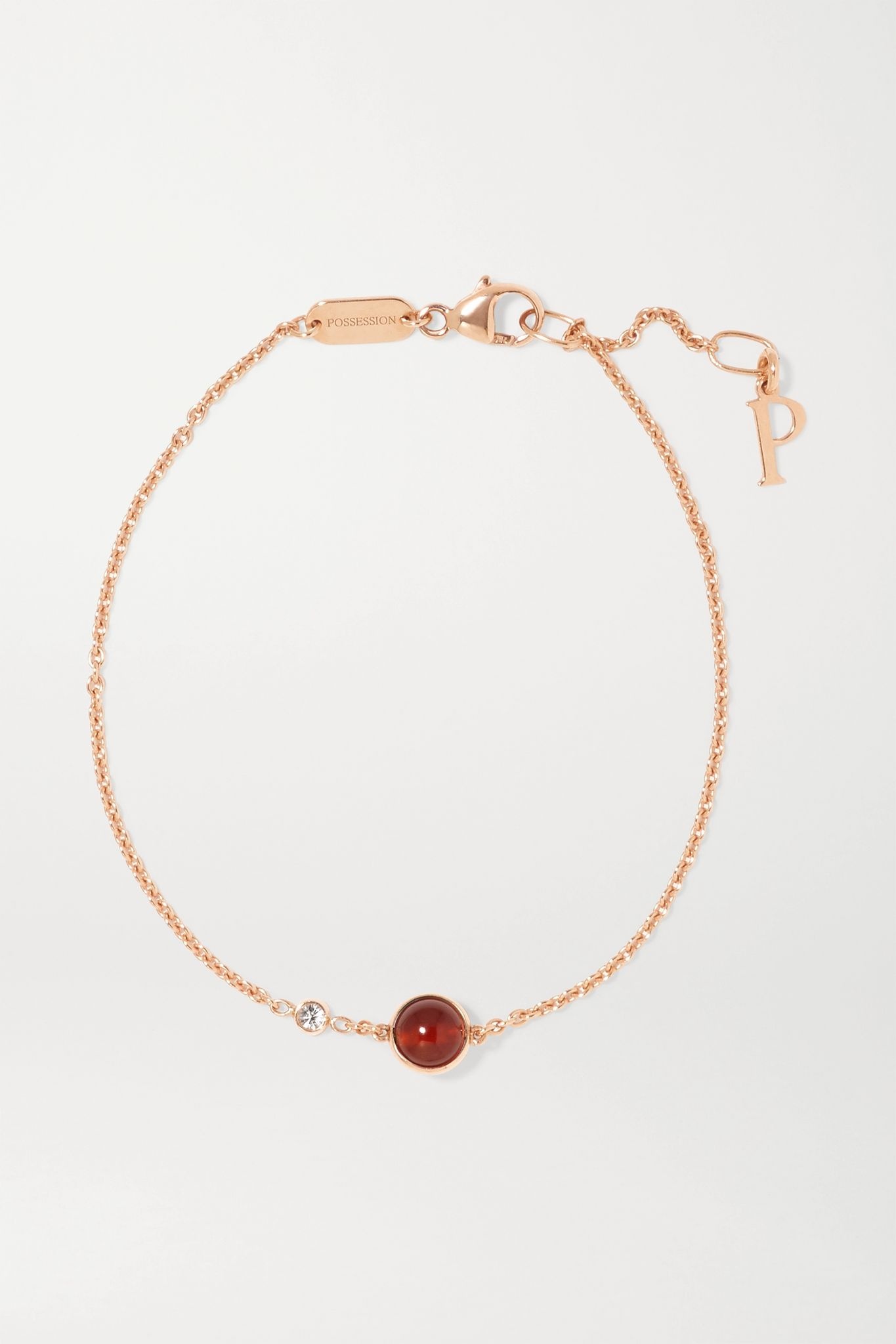 Possession 18-karat rose gold, carnelian and diamond bracelet - 1