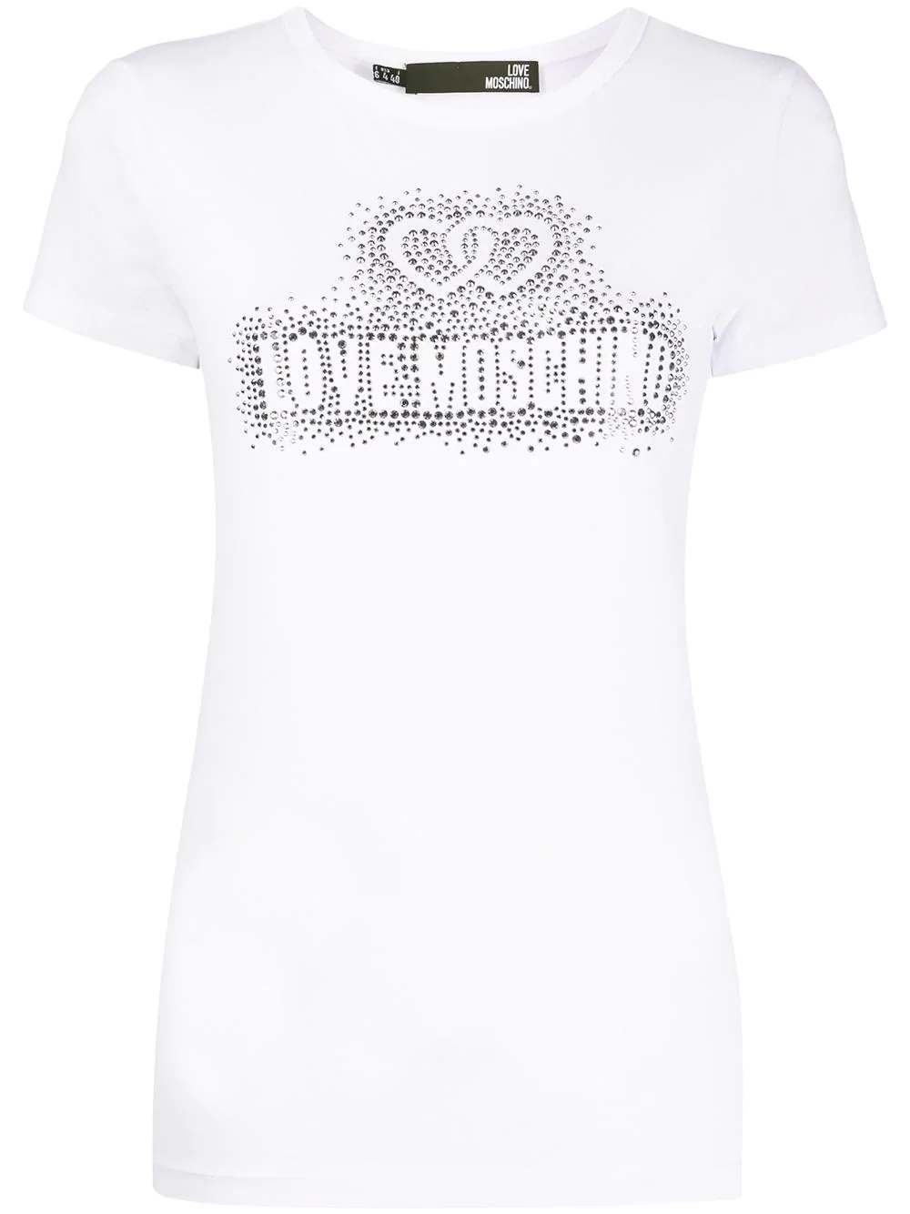 embellished logo T-shirt - 1