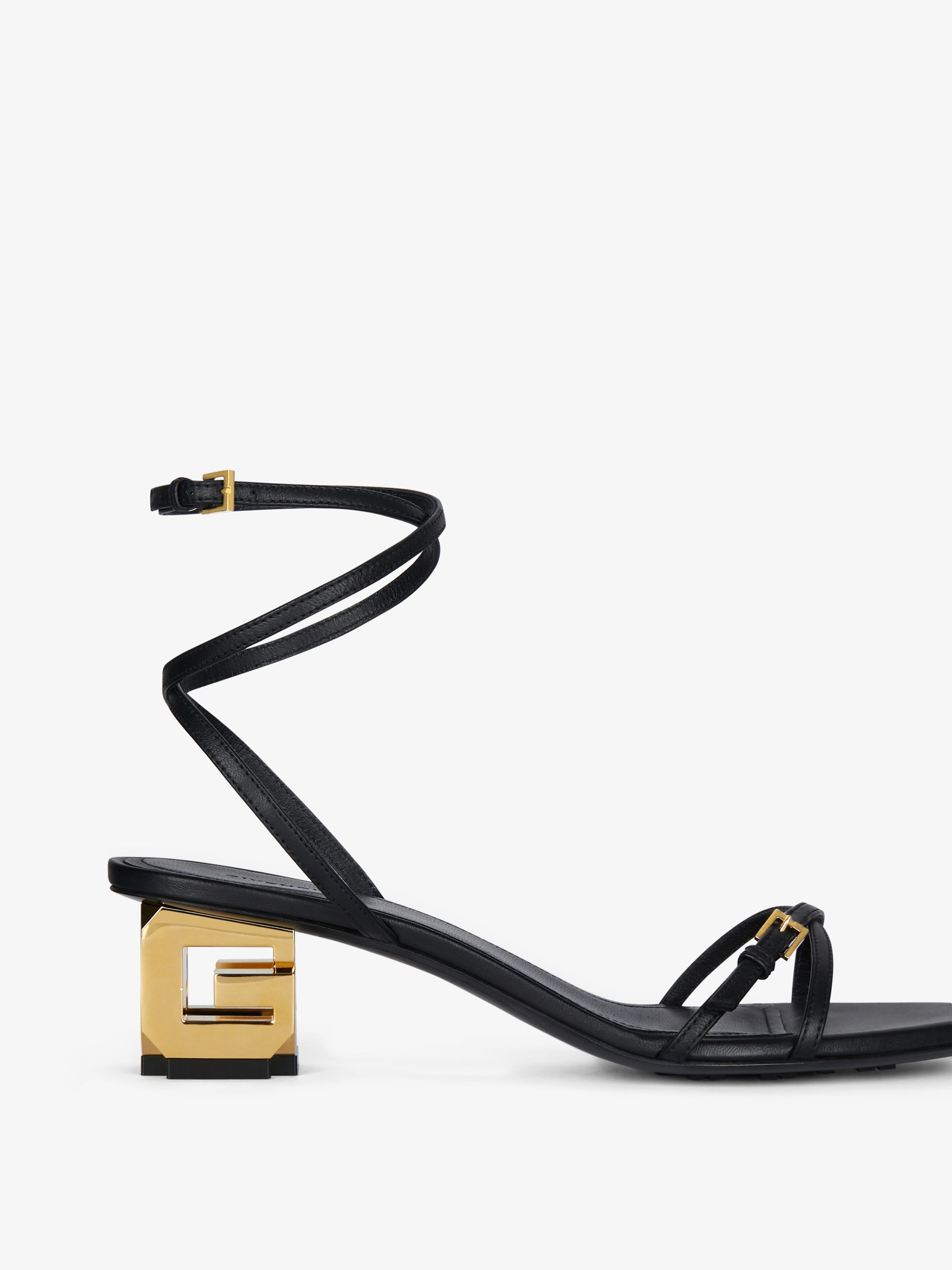 G CUBE SANDALS IN LEATHER - 5