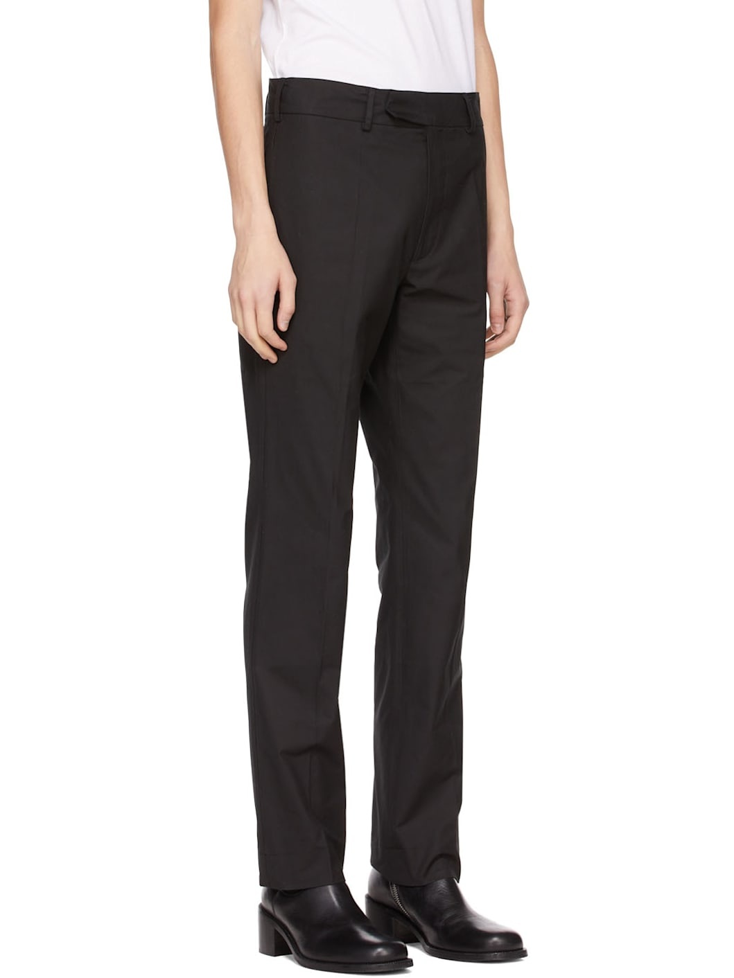 Black Cotton Trousers - 2