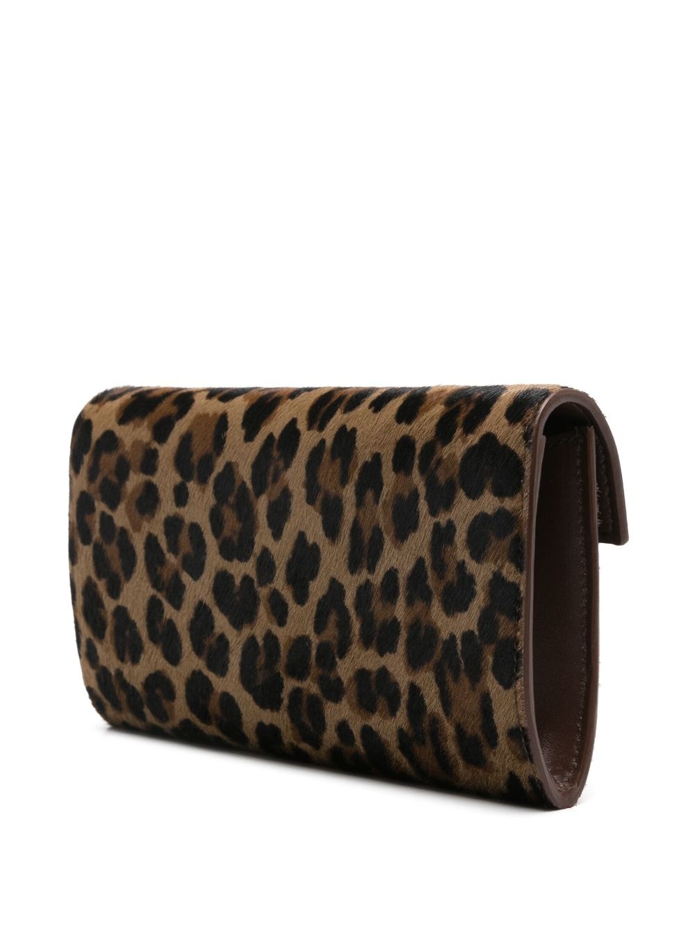 leopard-print clutch bag - 3