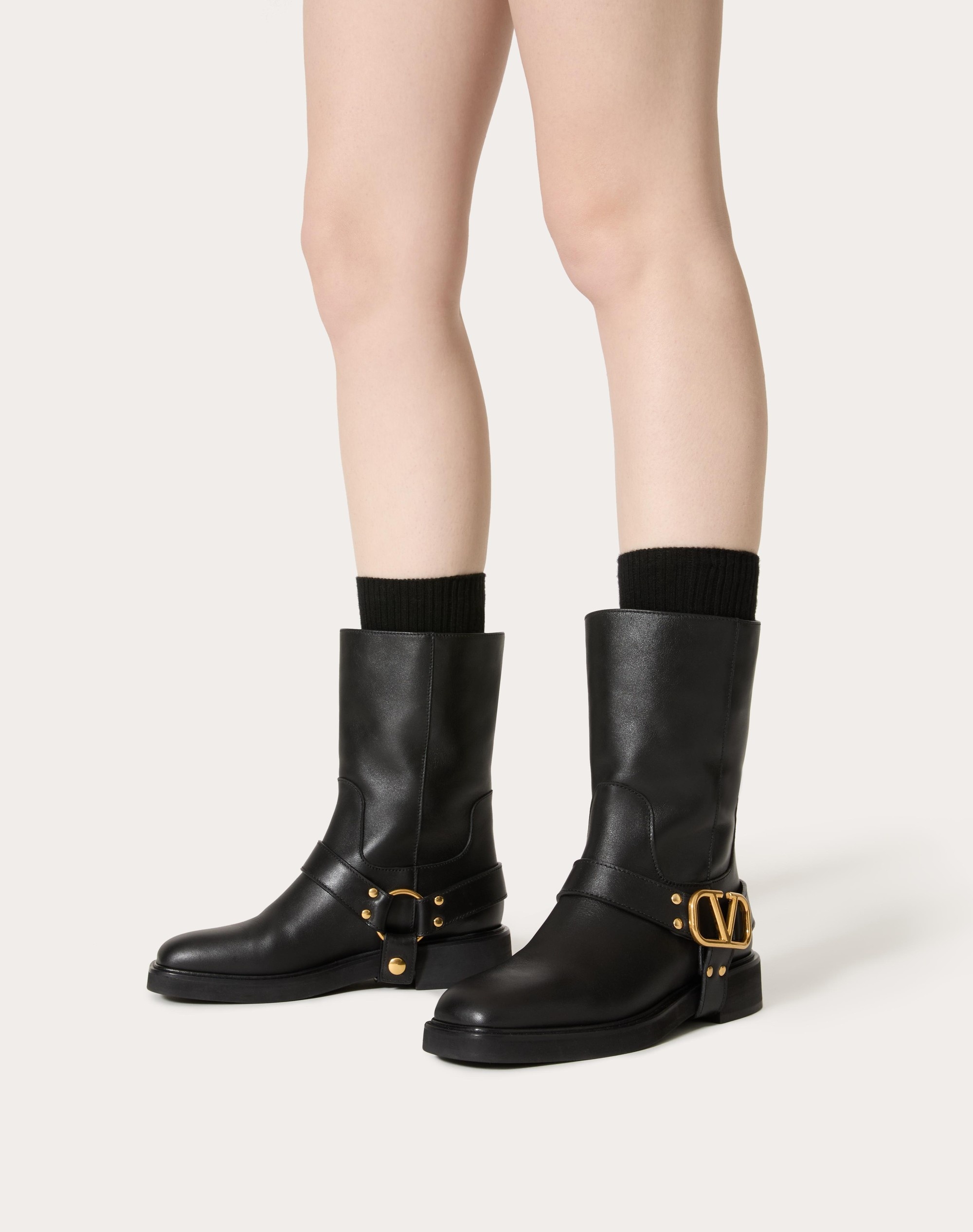 VLOGO SIGNATURE CALFSKIN ANKLE BOOT 30MM - 6