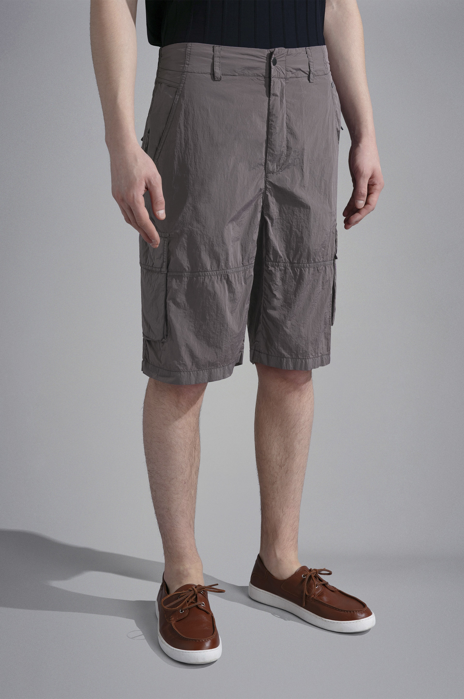 GARMENT DYED NYLON BERMUDA SHORTS - 6