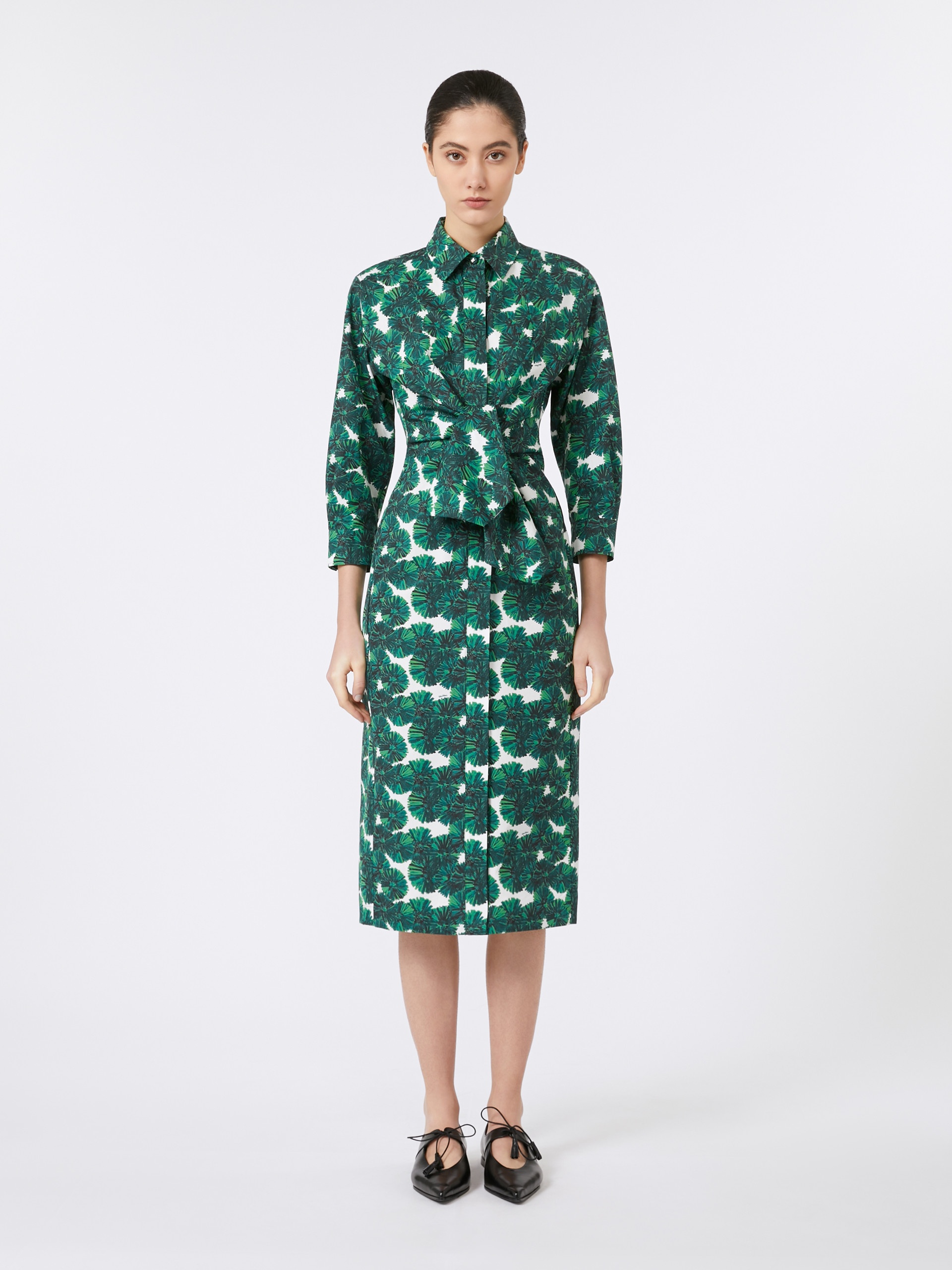 MAREMMA Printed poplin shirt dress - 3