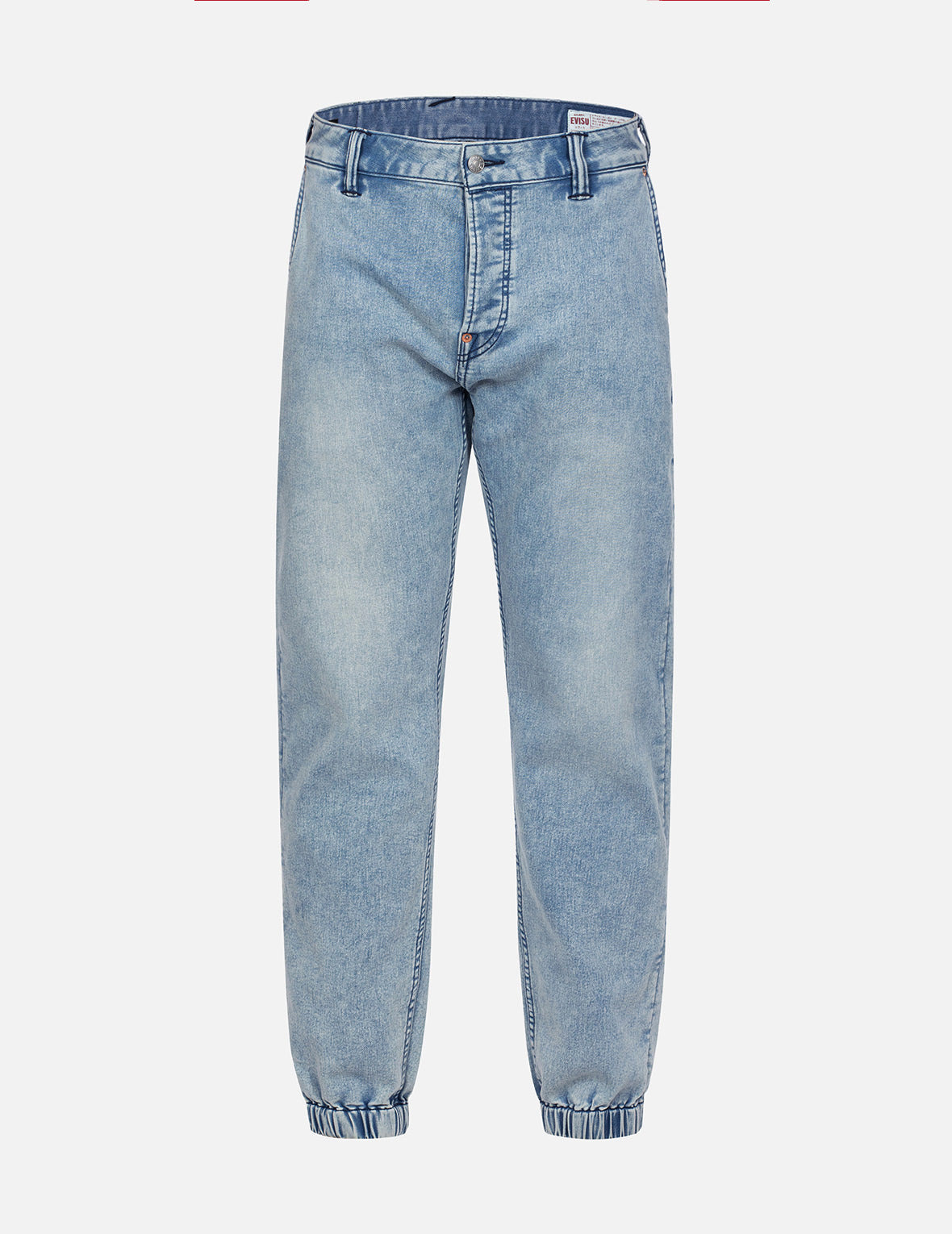 ALLOVER SEAGULL JACQUARD INSERTED DAICOCK REGULAR FIT DENIM JOGGERS - 2