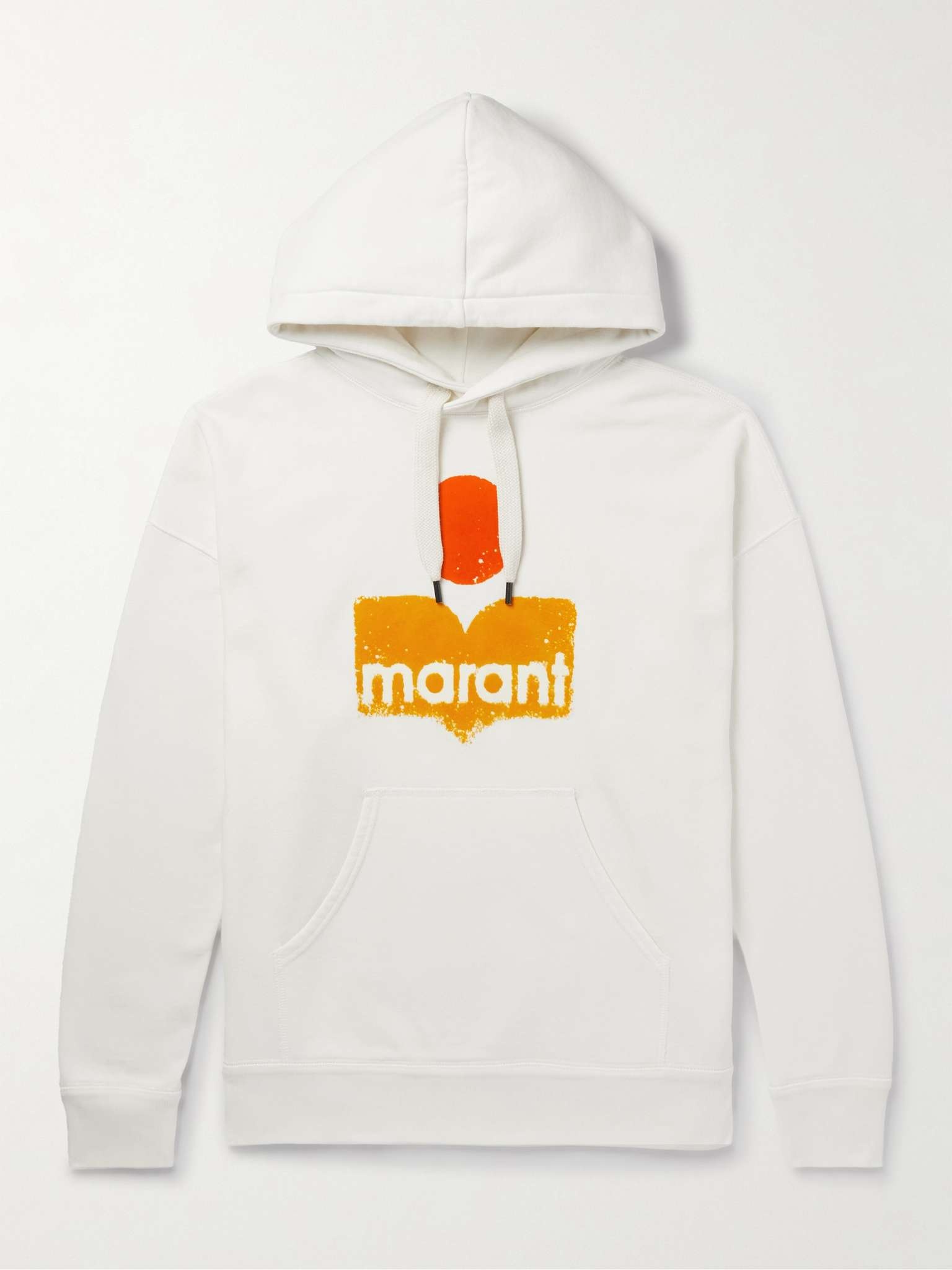 Logo-Flocked Cotton-Blend Jersey Hoodie - 1