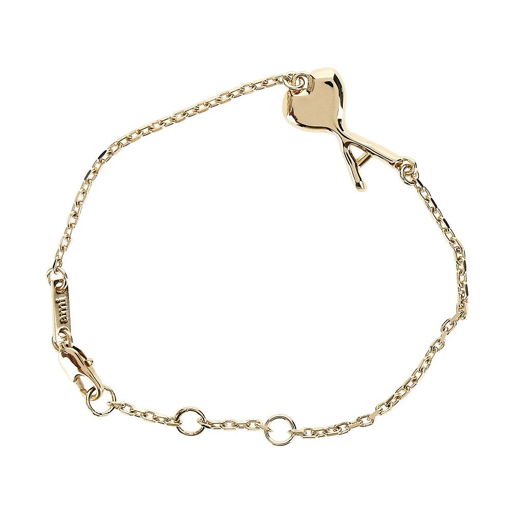 Ami Men Brass Hammered Ami De Coeur Bracelet - 1