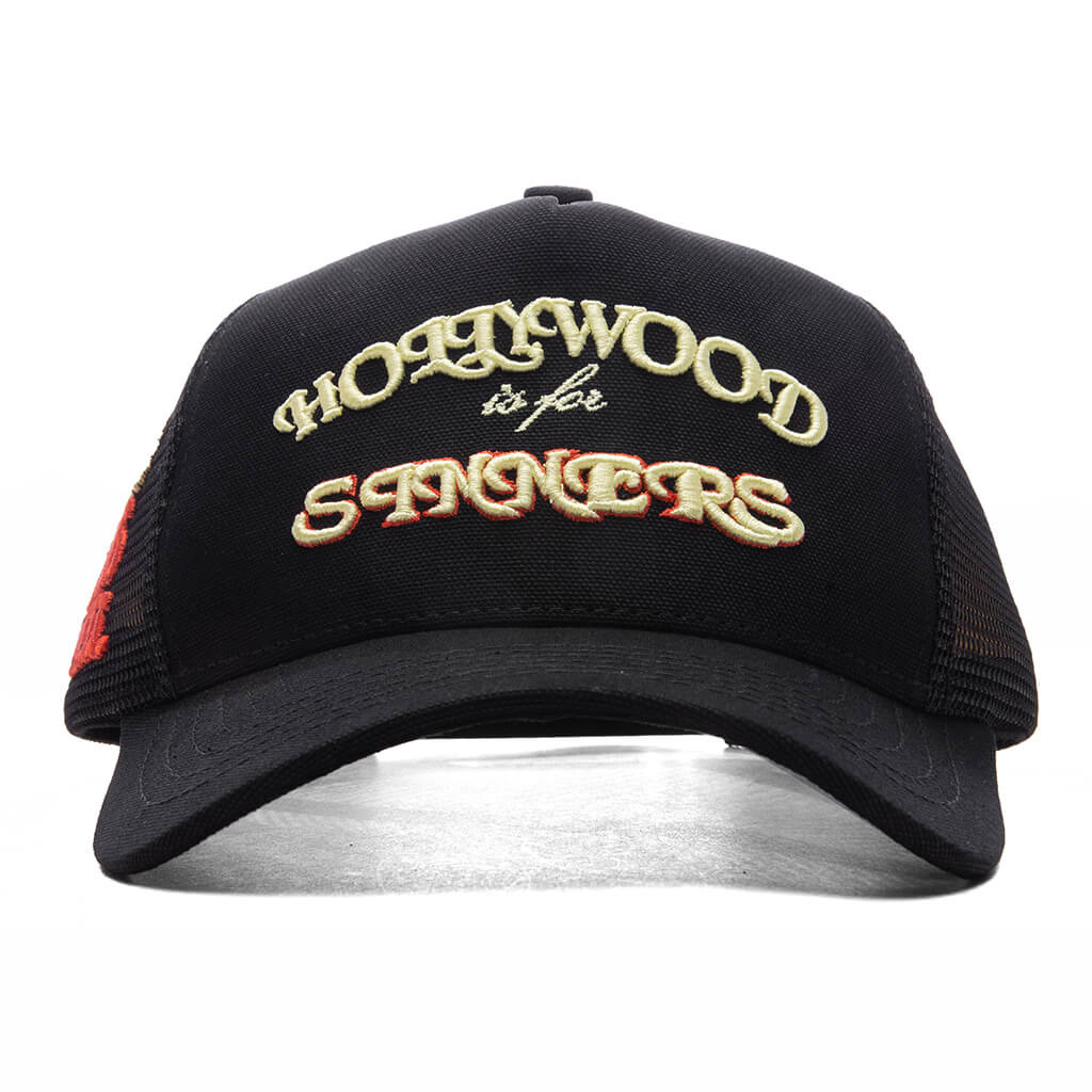 SINNERS TRUCKER HAT - BLACK - 1