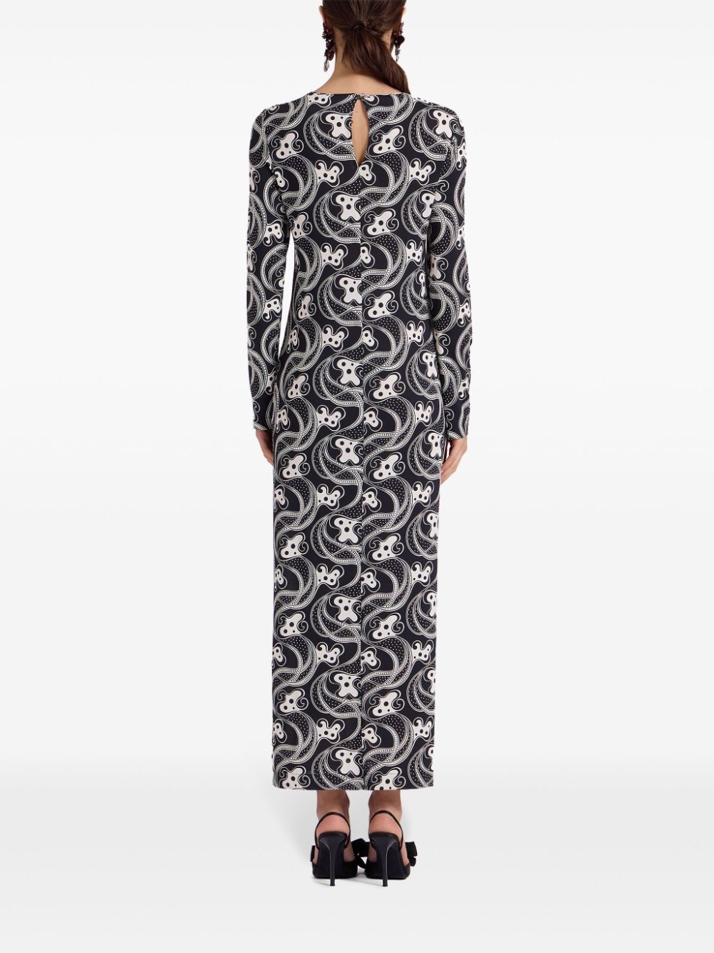 long-sleeve swing dress - 2