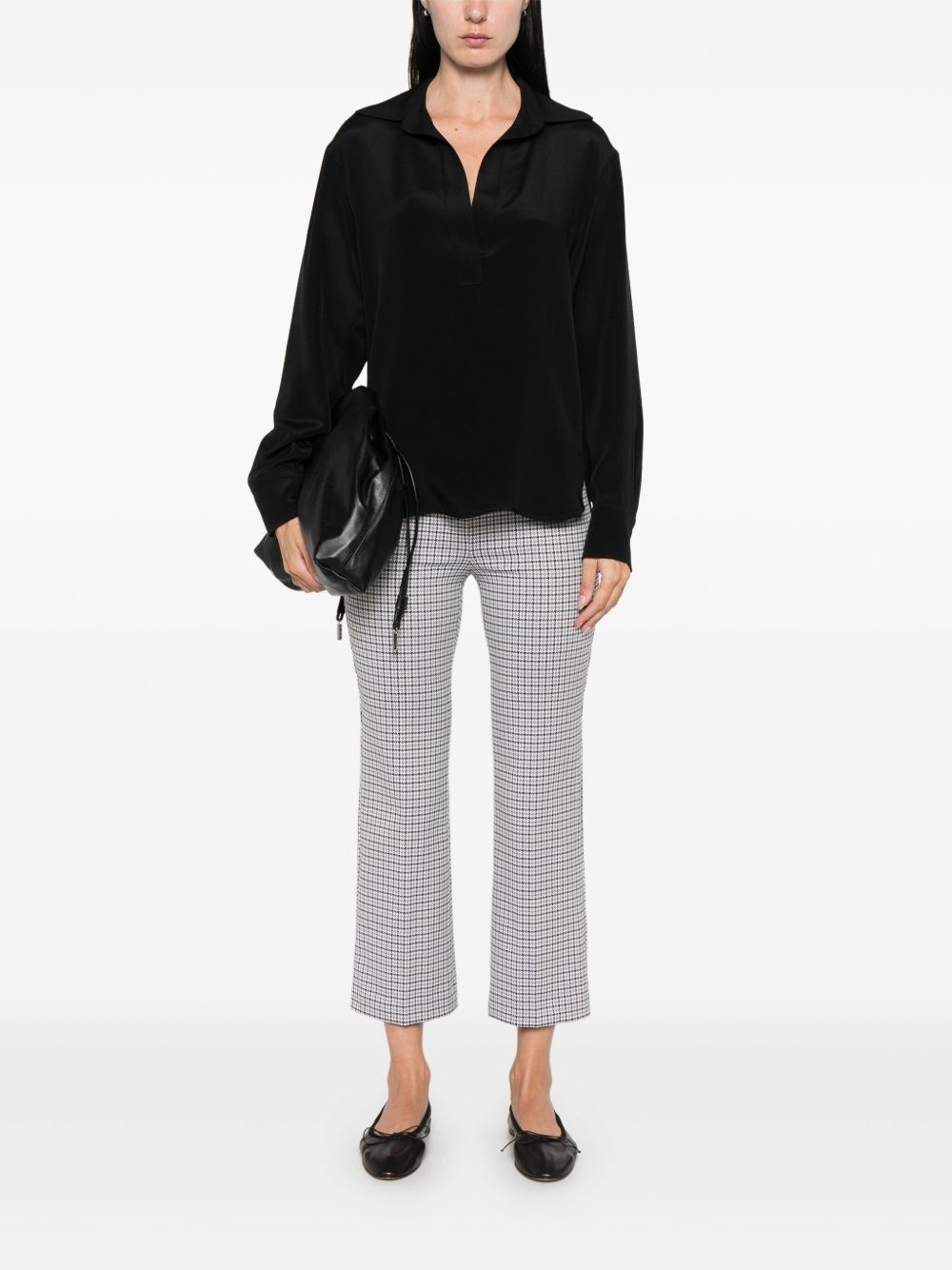 houndstooth-pattern trousers - 2