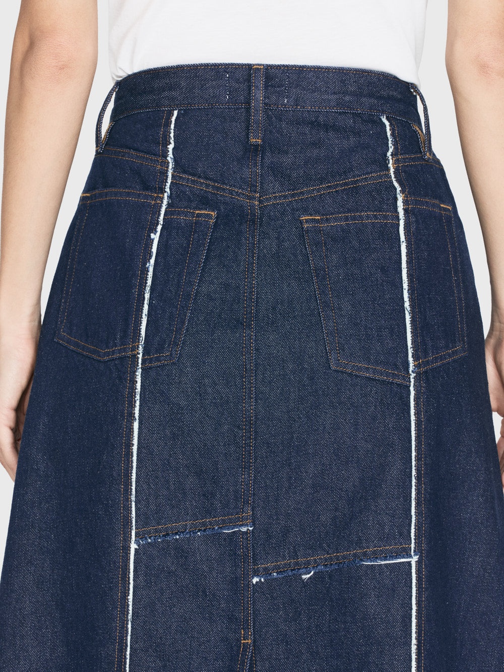 The Patchwork Midi Skirt in Hemlock - 3