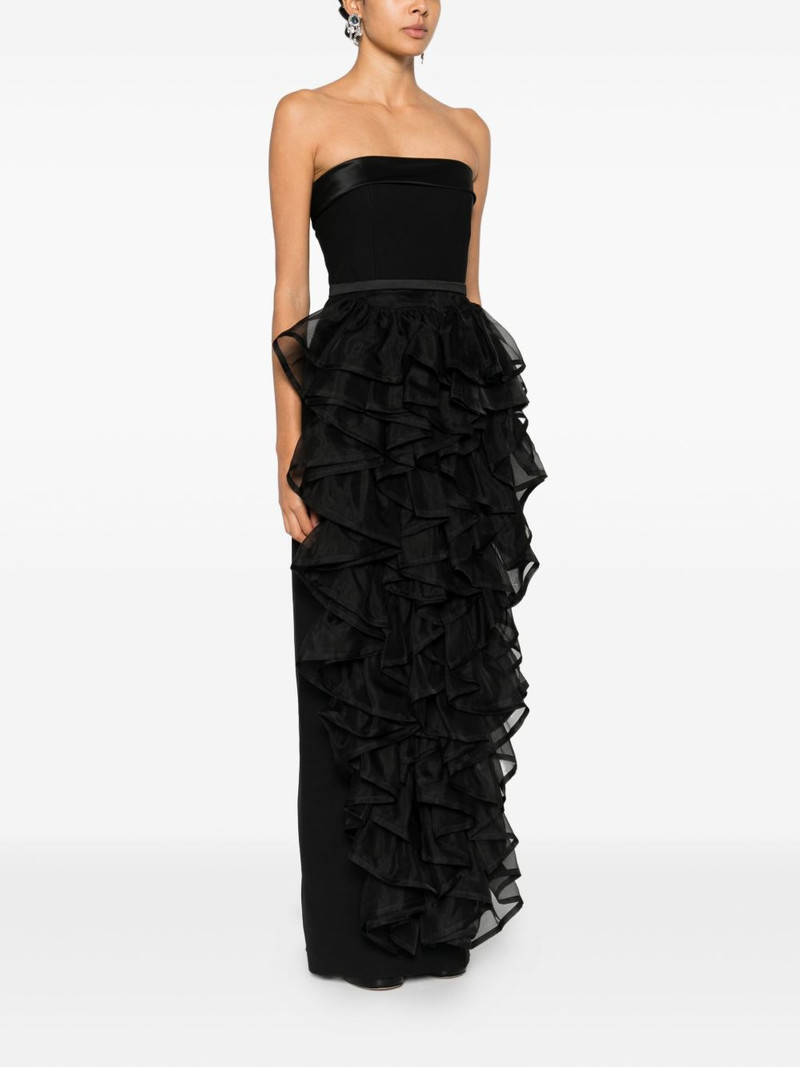ruffled strapless maxi dress 3