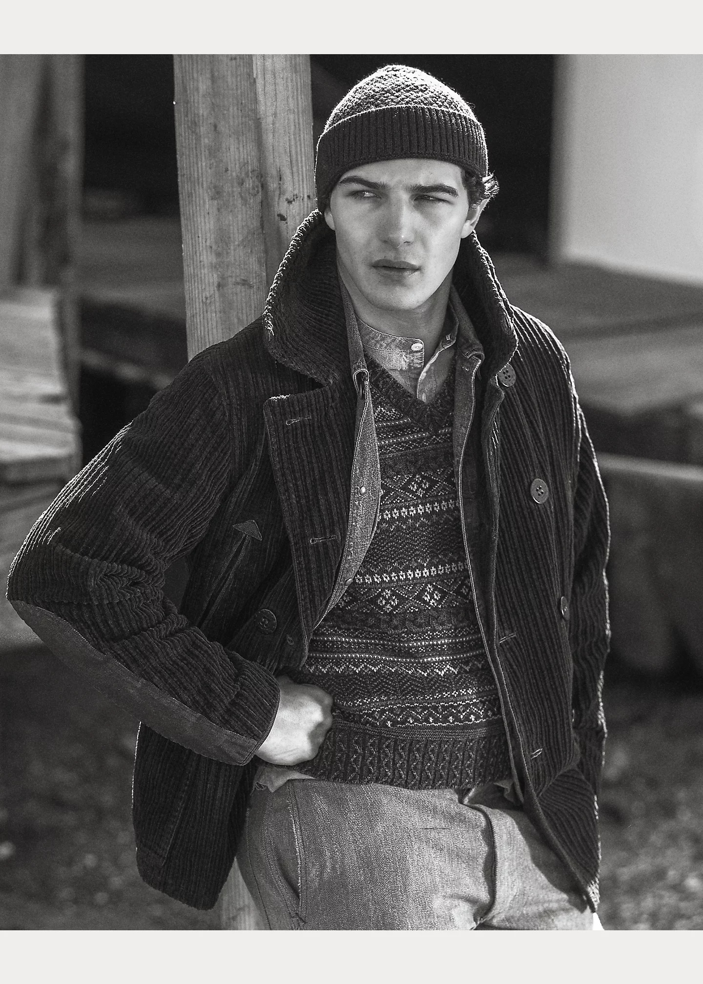 Denim-Trim Corudory Peacoat - 6