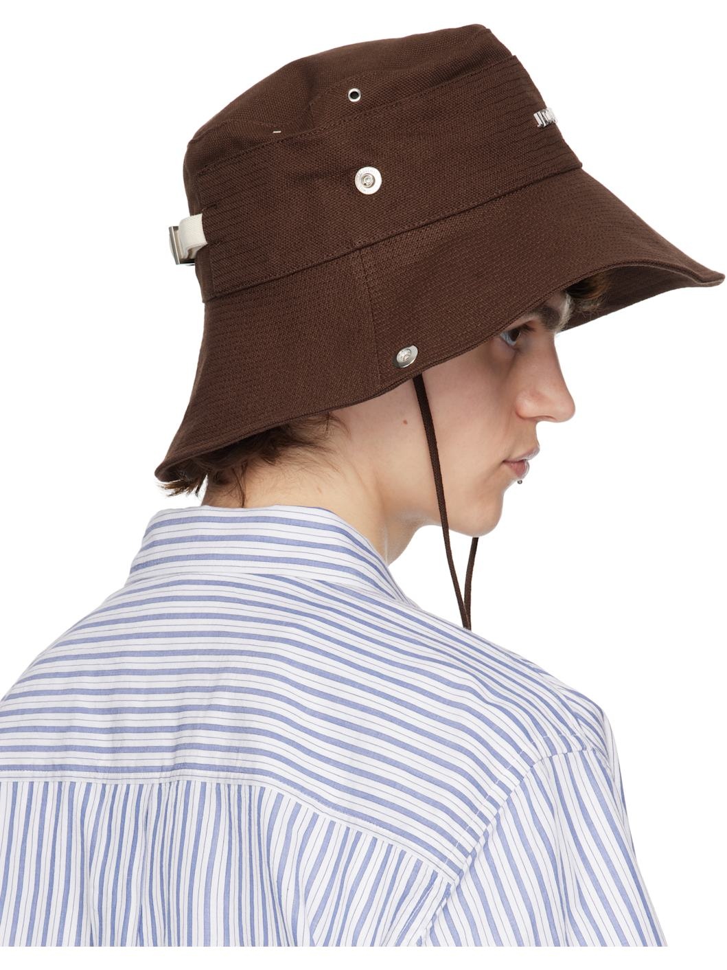 Brown 'The de-Nîmes' Bucket Hat - 3