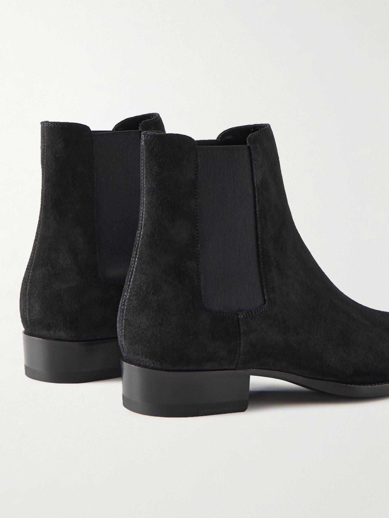 Wyatt Suede Chelsea Boots Black - 4