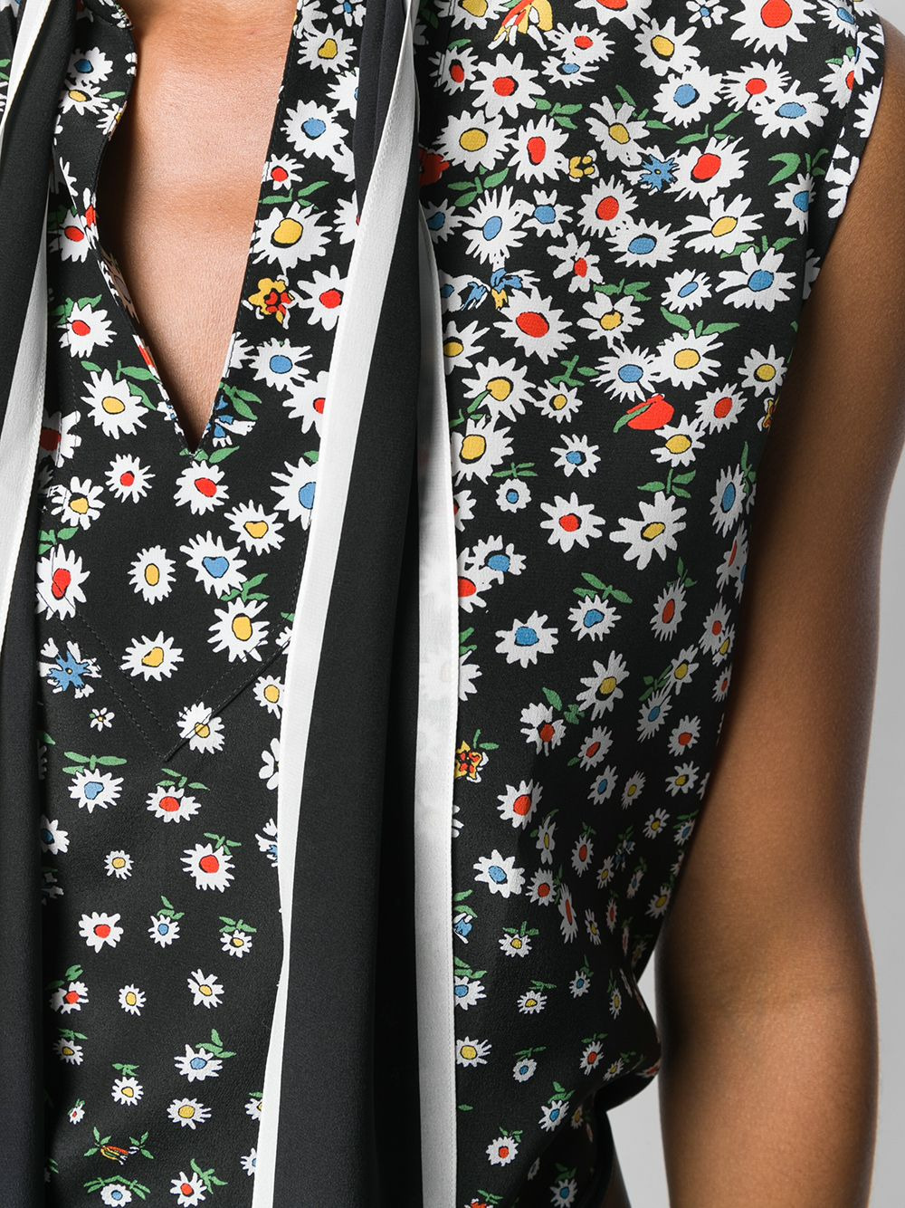 floral oversized tie shirt - 5