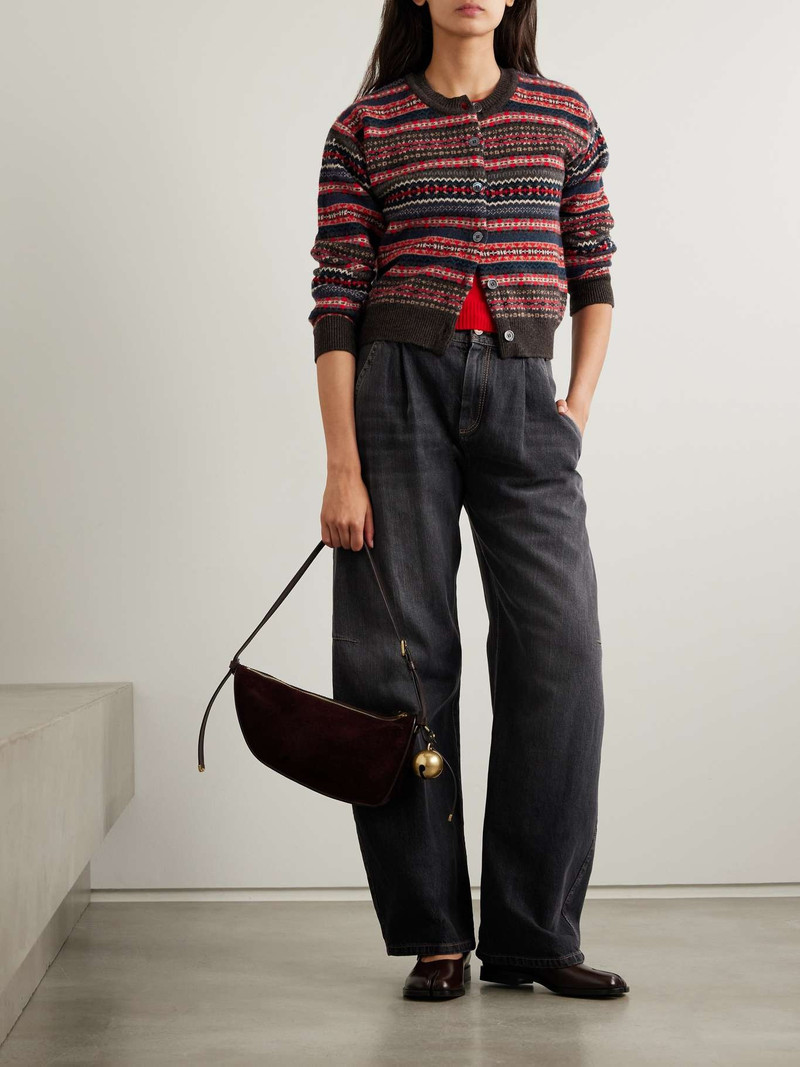&DAUGHTER Fair Isle wool cardigan Red outlook