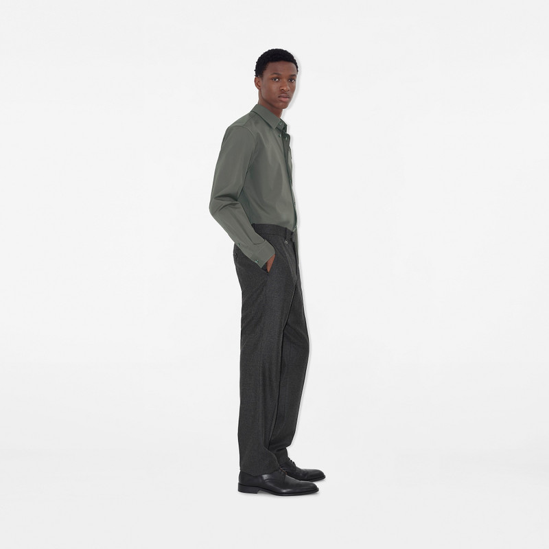 Check Wool Cashmere Tailored Trousers 3