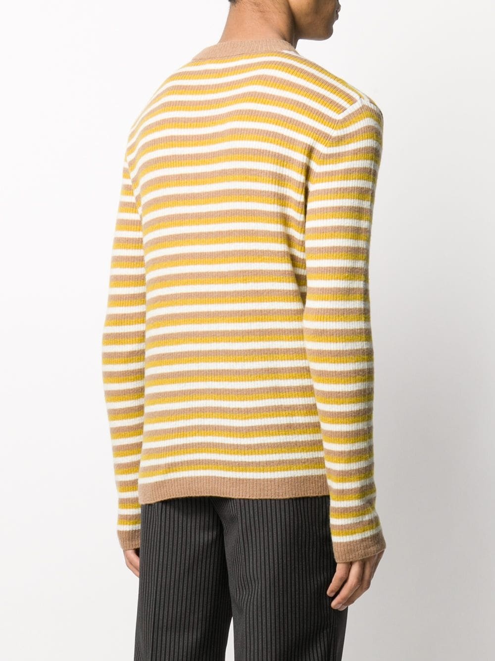 striped crew neck jumper - 4