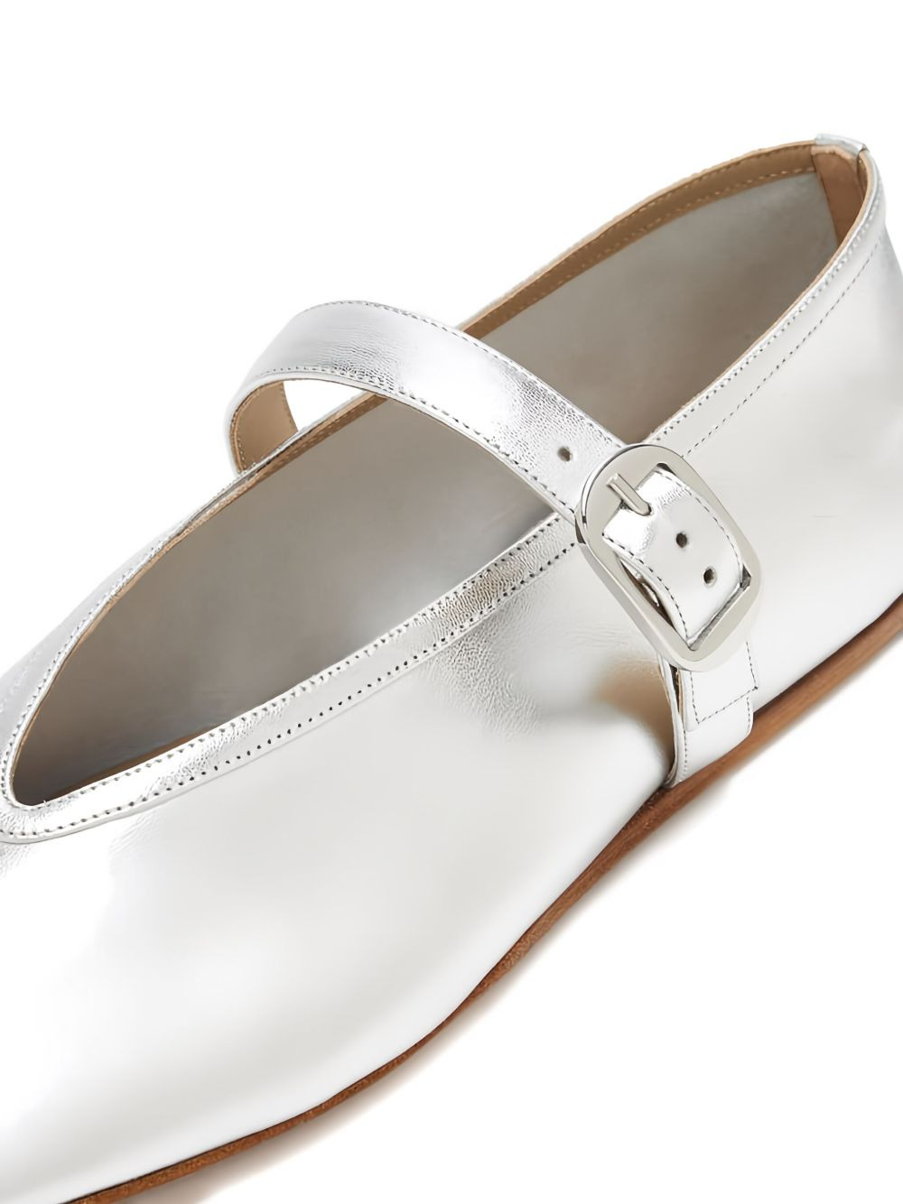 Stella metallic-finish ballet flats - 4