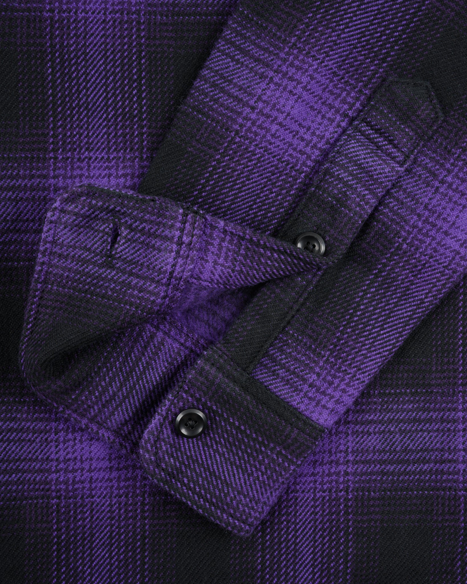 IHSH-265-PUR Ultra Heavy Flannel Ombré Check Work Shirt - Purple/Black - 10