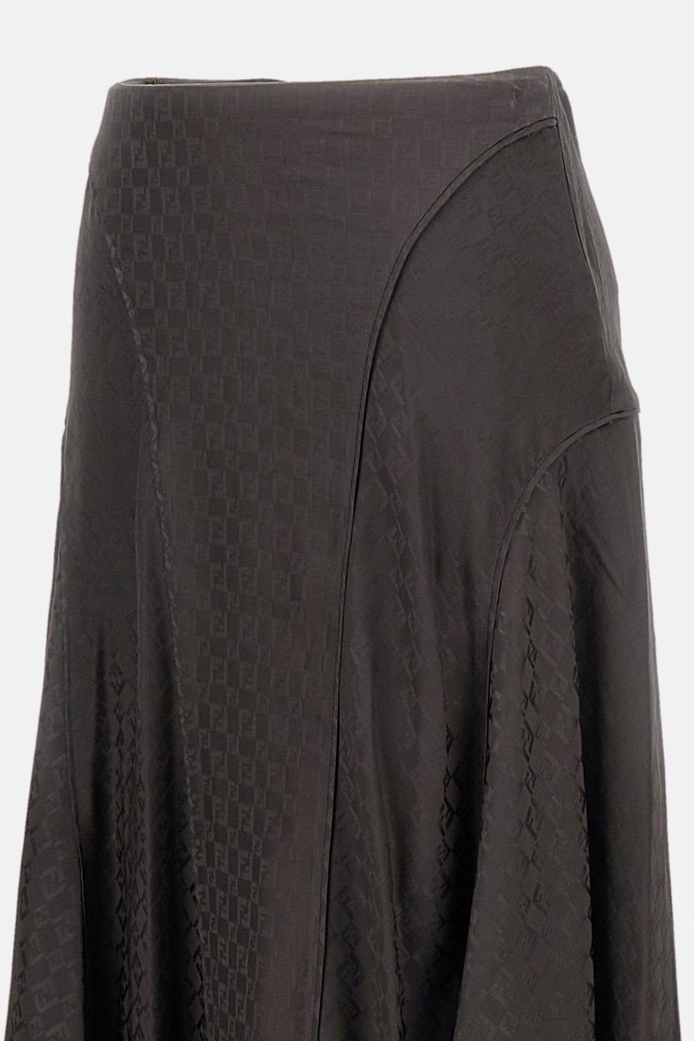 Jacquard FF silk skirt - 3