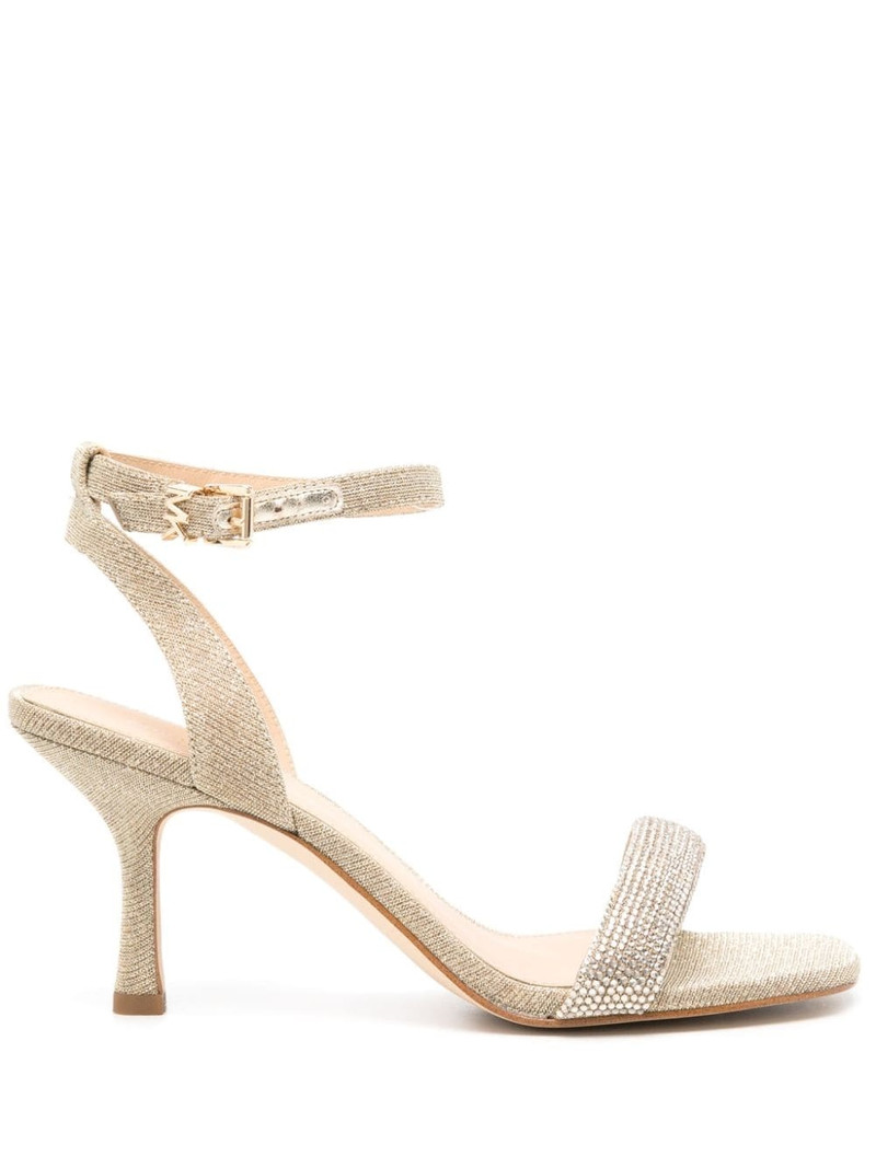 Carrie 75mm rhinestoned leather sandals 1