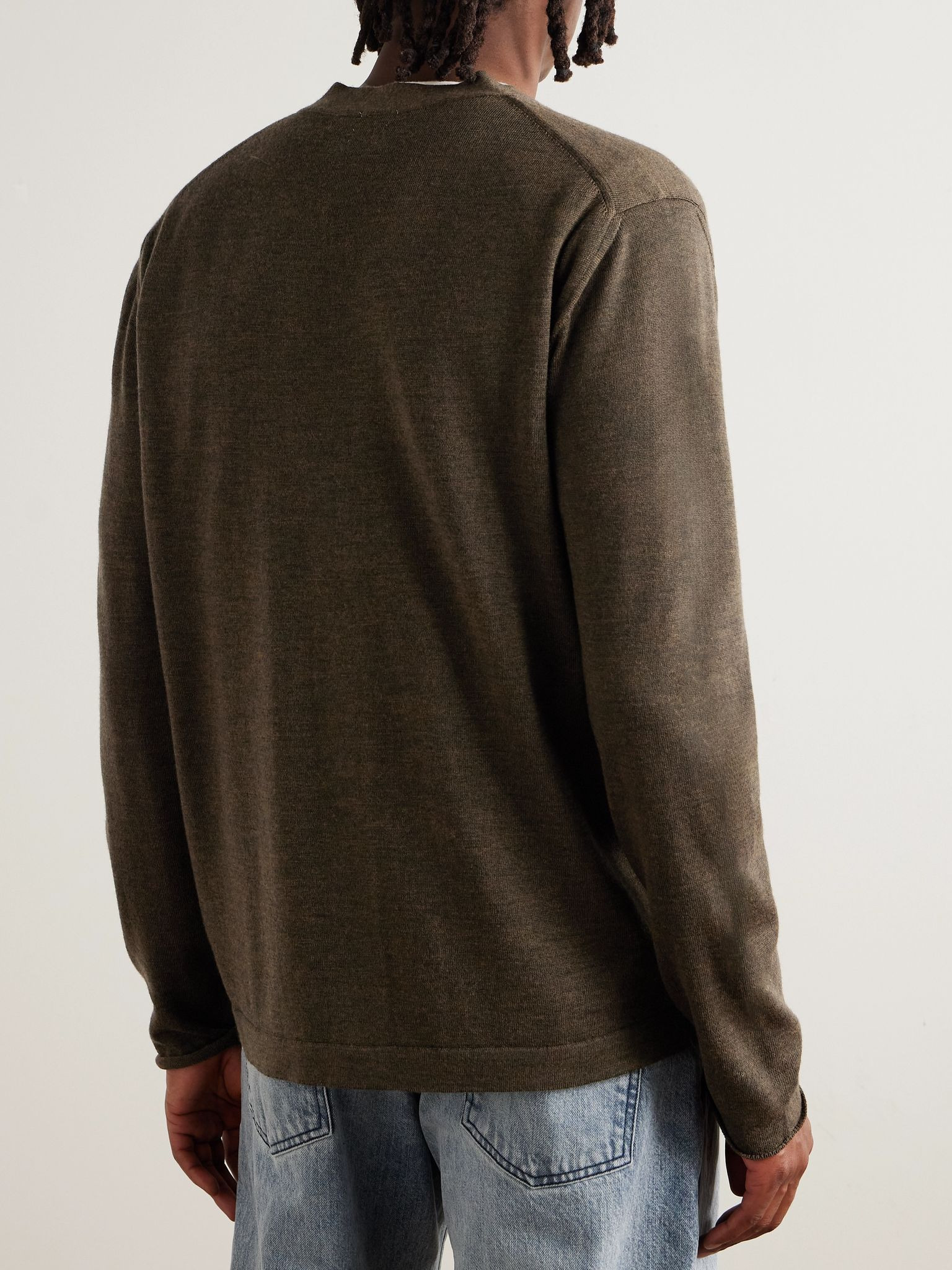Darcy Virgin Wool Cardigan Brown - 3