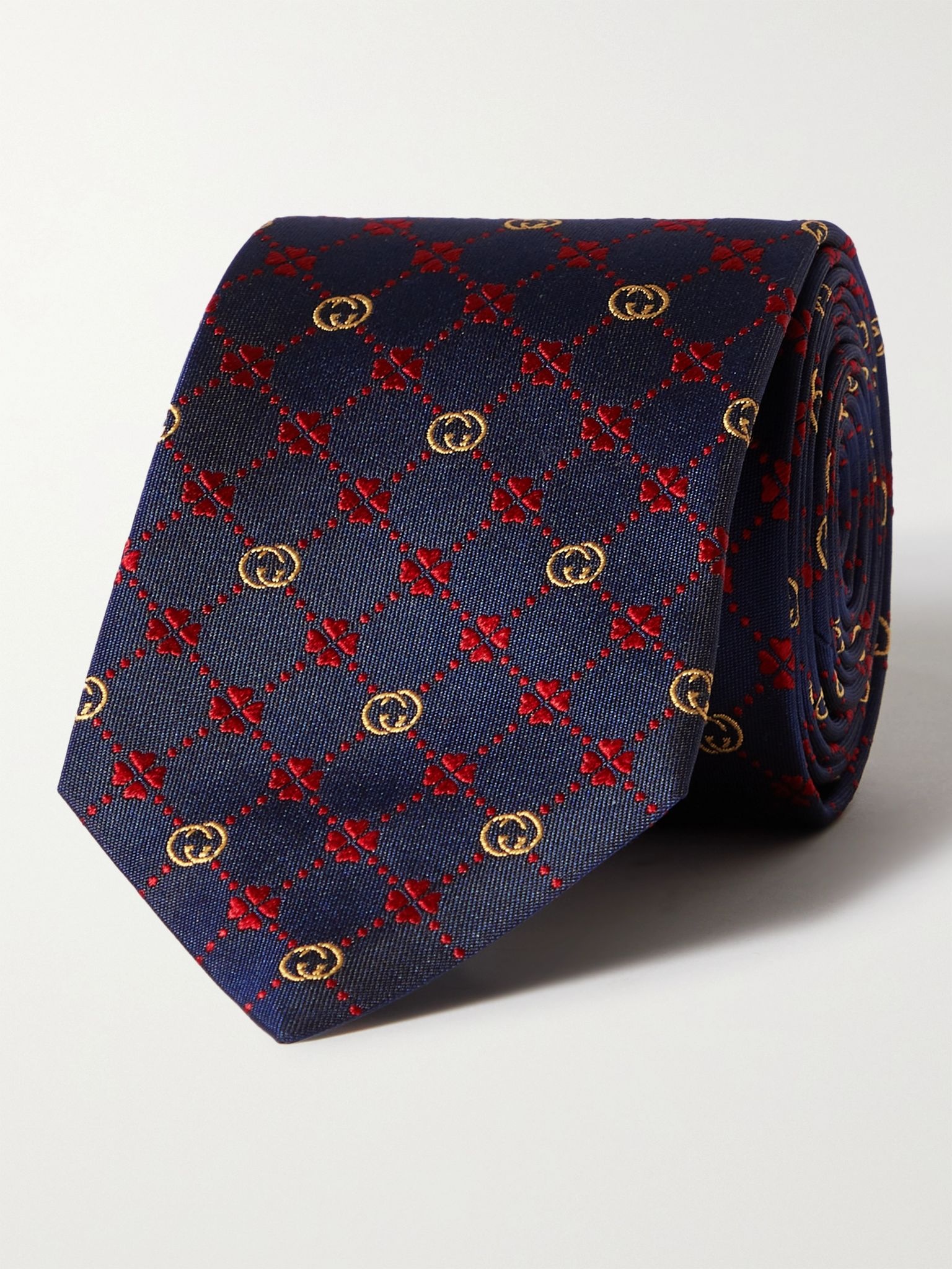 7cm Logo-Jacquard Silk Tie - 1